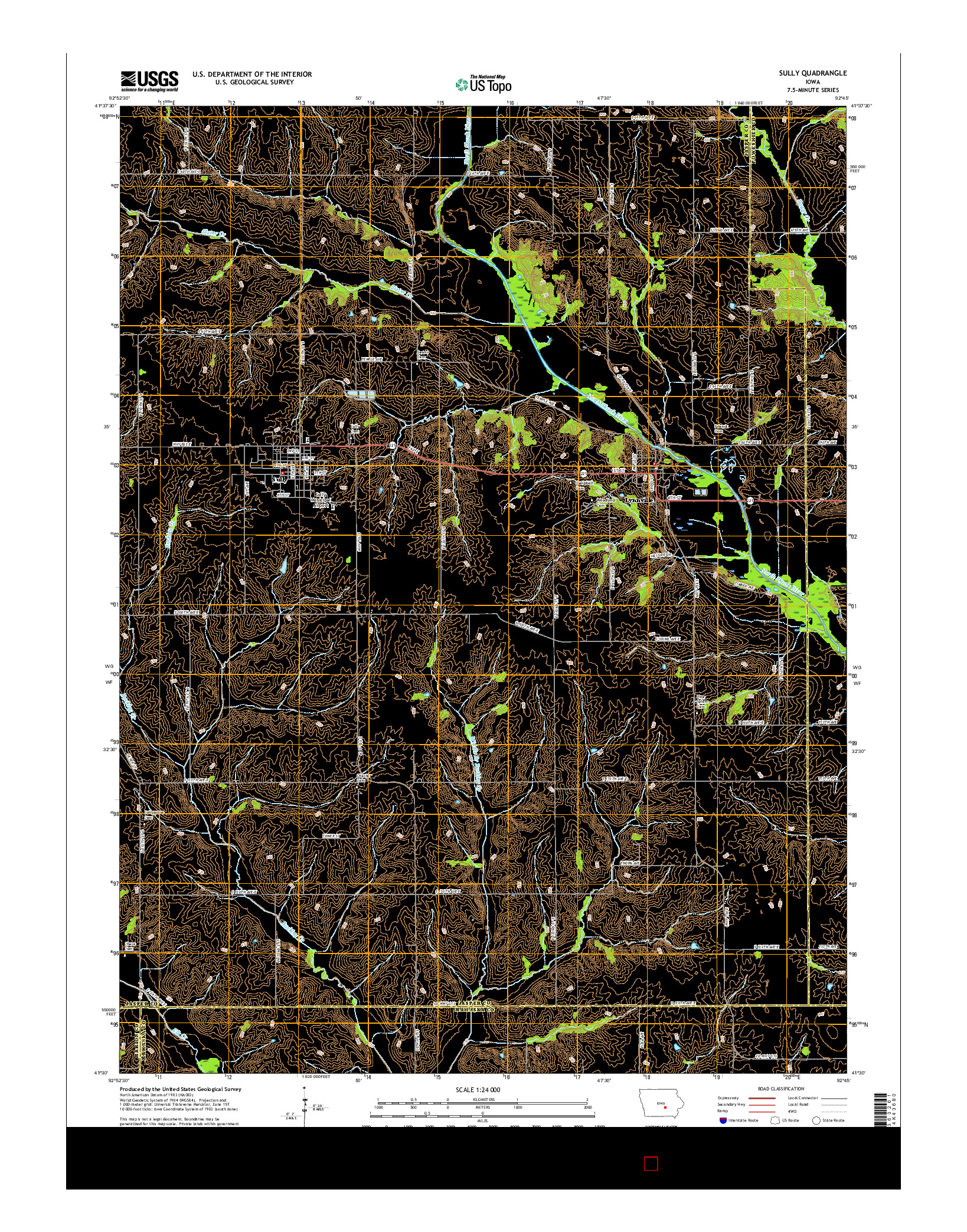 USGS US TOPO 7.5-MINUTE MAP FOR SULLY, IA 2015