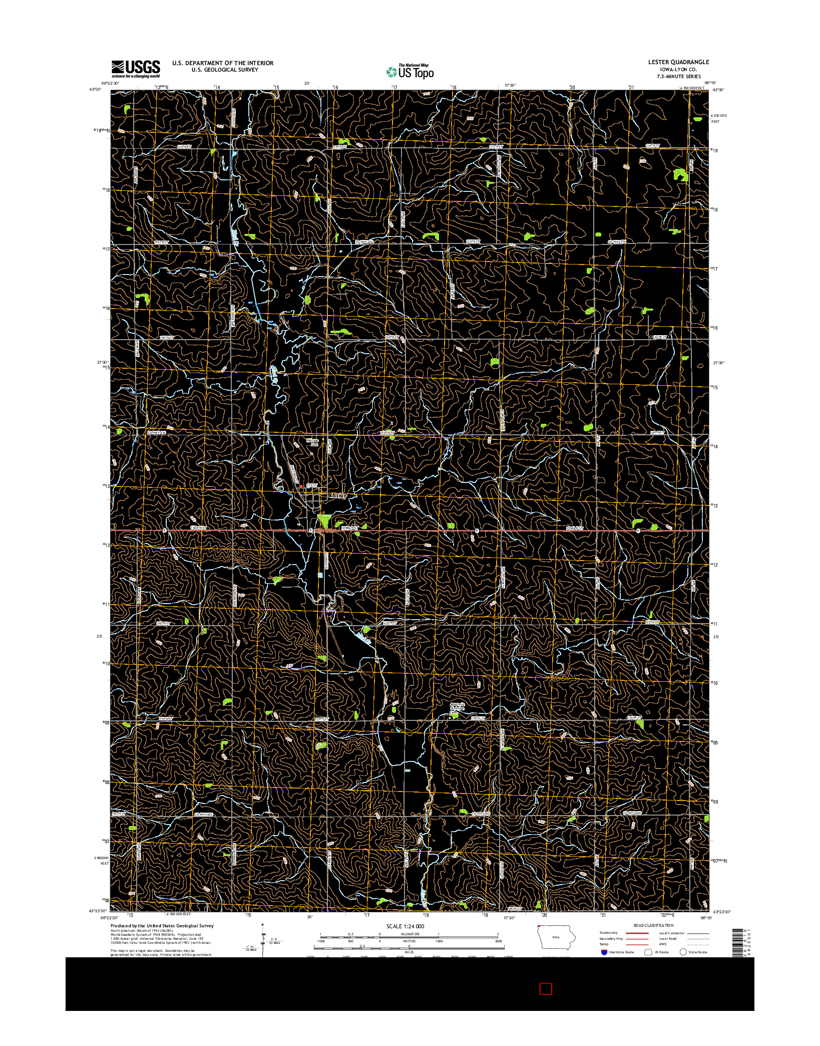 USGS US TOPO 7.5-MINUTE MAP FOR LESTER, IA 2015