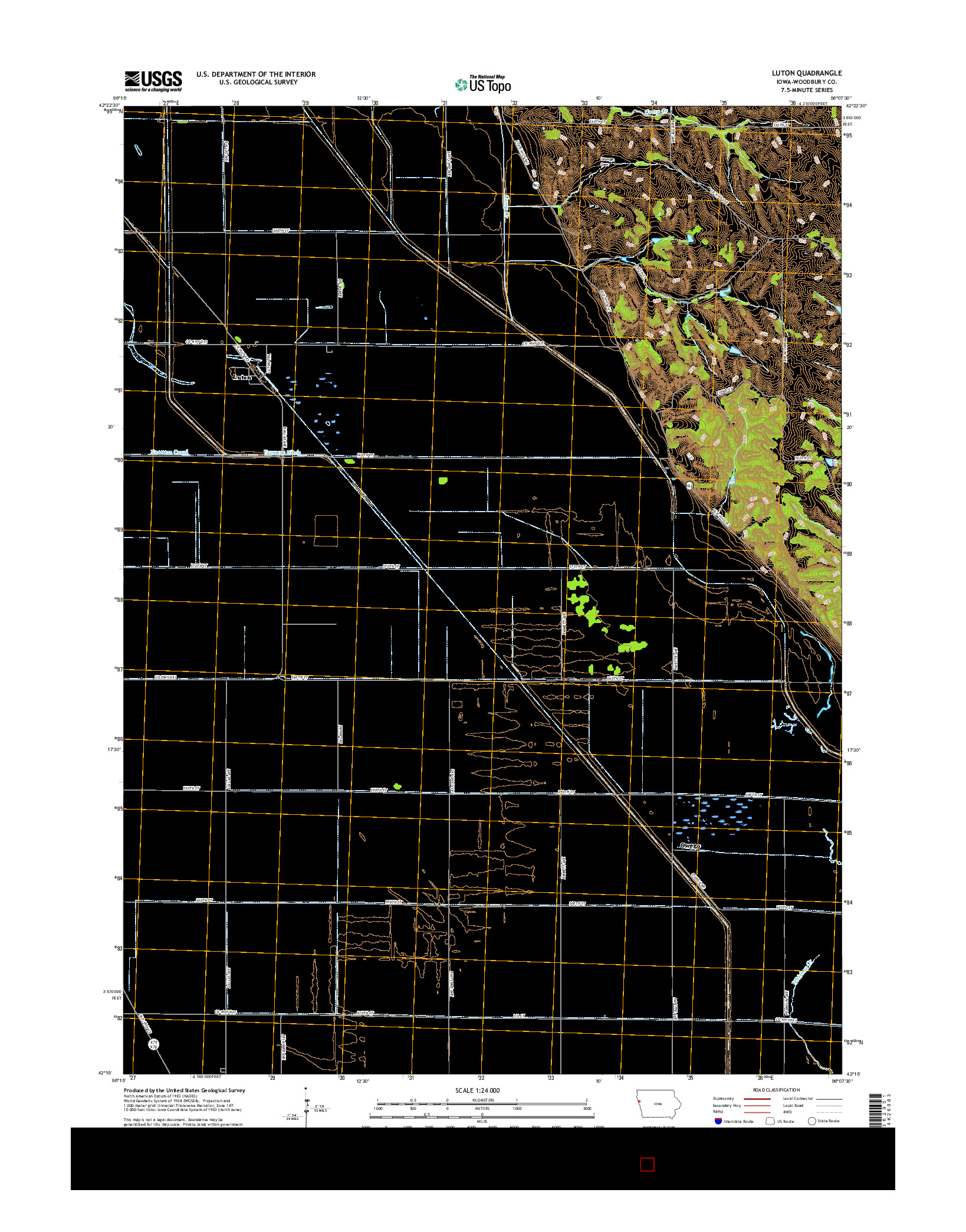 USGS US TOPO 7.5-MINUTE MAP FOR LUTON, IA 2015