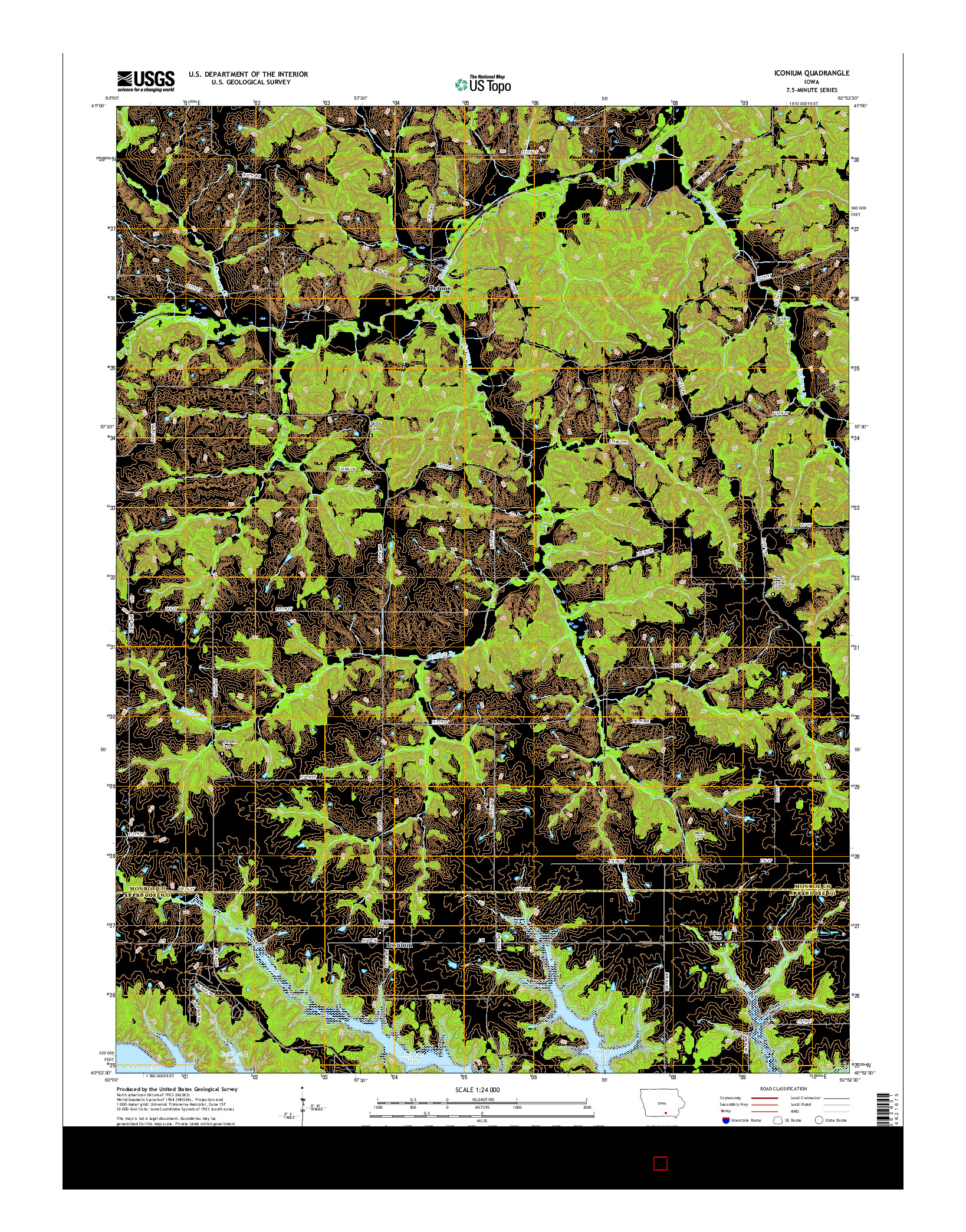 USGS US TOPO 7.5-MINUTE MAP FOR ICONIUM, IA 2015