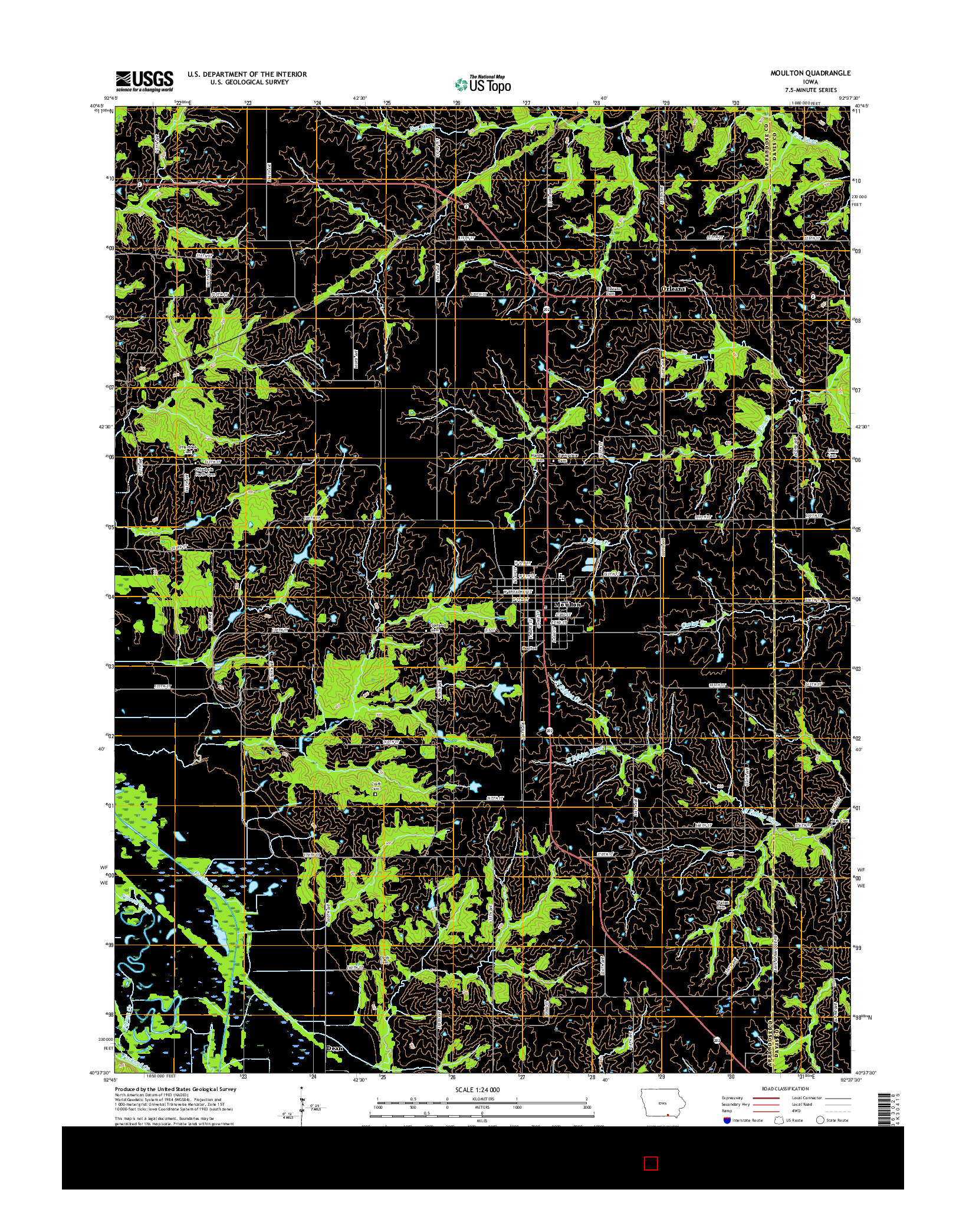 USGS US TOPO 7.5-MINUTE MAP FOR MOULTON, IA 2015
