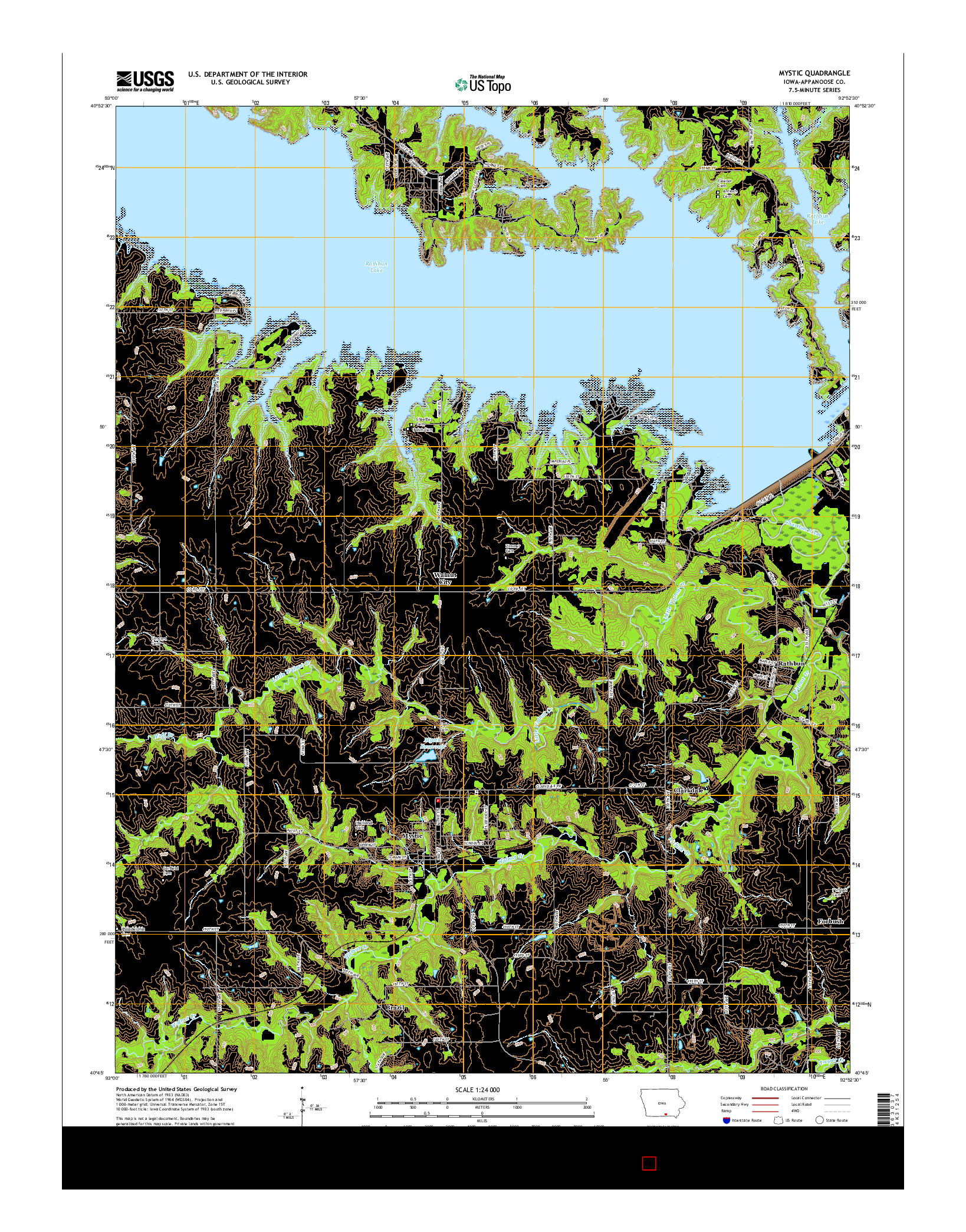 USGS US TOPO 7.5-MINUTE MAP FOR MYSTIC, IA 2015