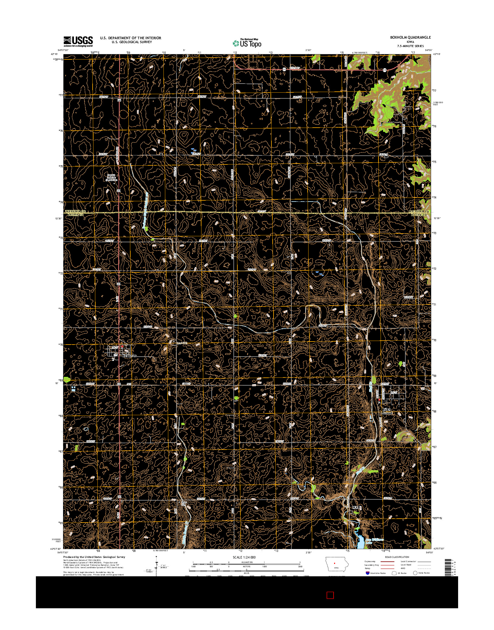 USGS US TOPO 7.5-MINUTE MAP FOR BOXHOLM, IA 2015