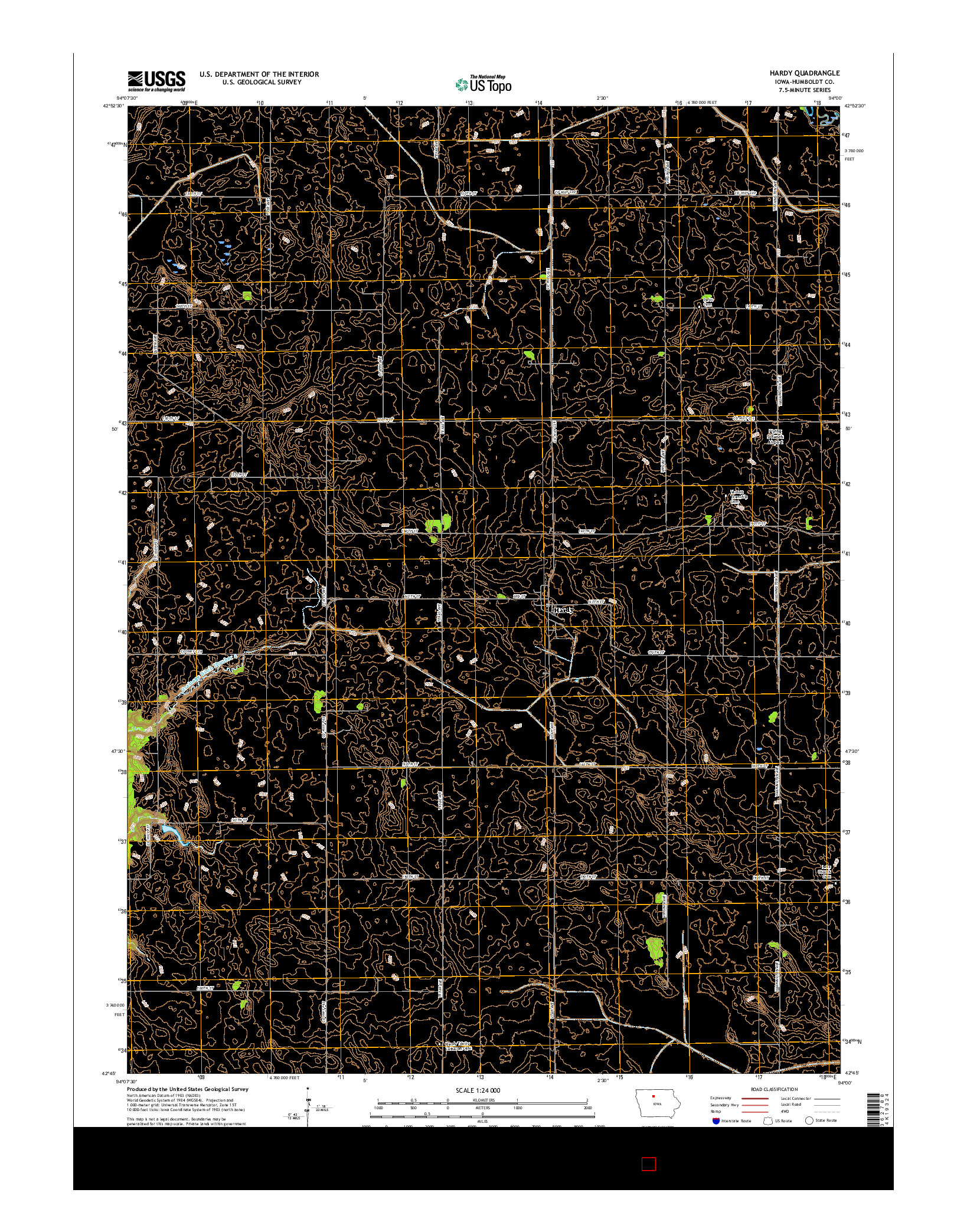 USGS US TOPO 7.5-MINUTE MAP FOR HARDY, IA 2015