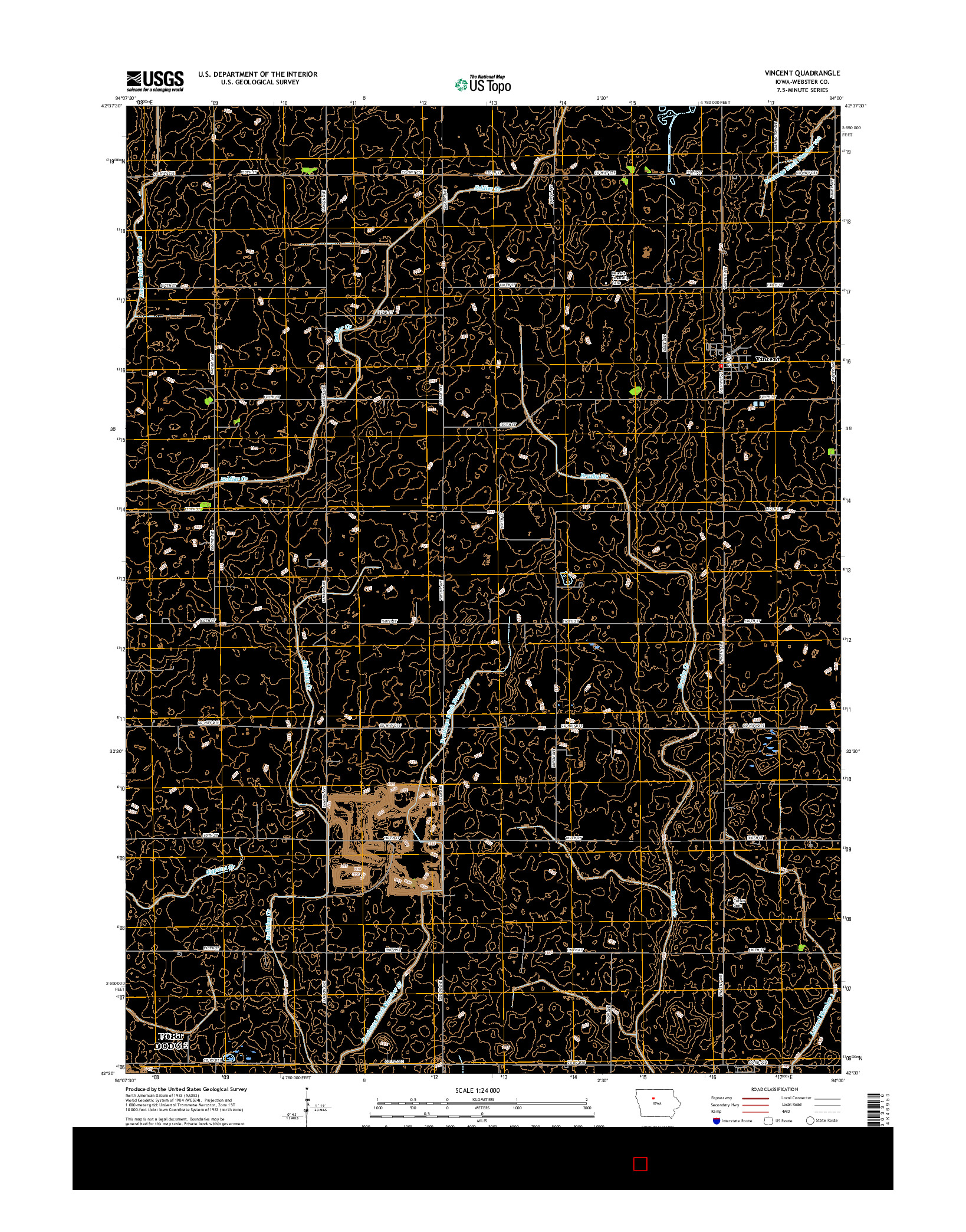 USGS US TOPO 7.5-MINUTE MAP FOR VINCENT, IA 2015