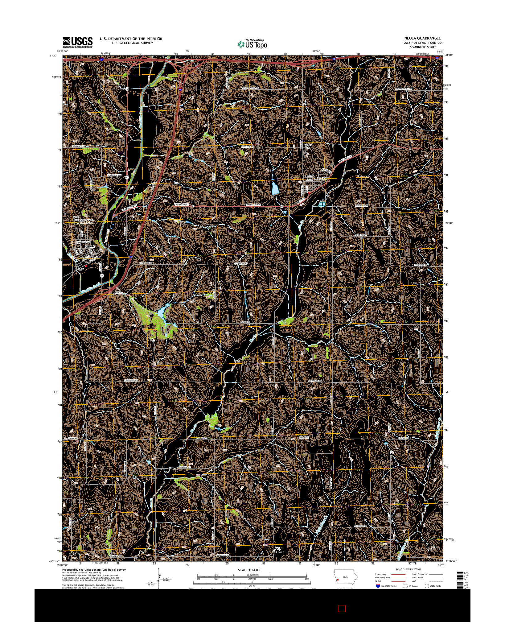 USGS US TOPO 7.5-MINUTE MAP FOR NEOLA, IA 2015