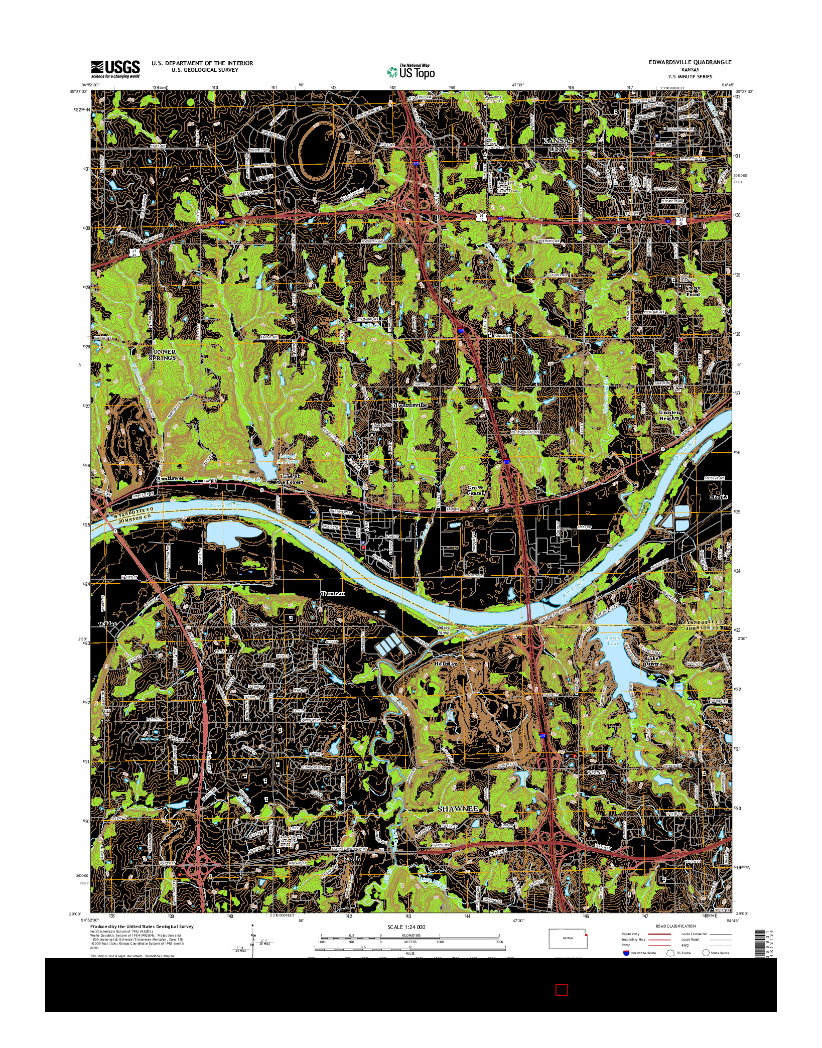 USGS US TOPO 7.5-MINUTE MAP FOR EDWARDSVILLE, KS 2015