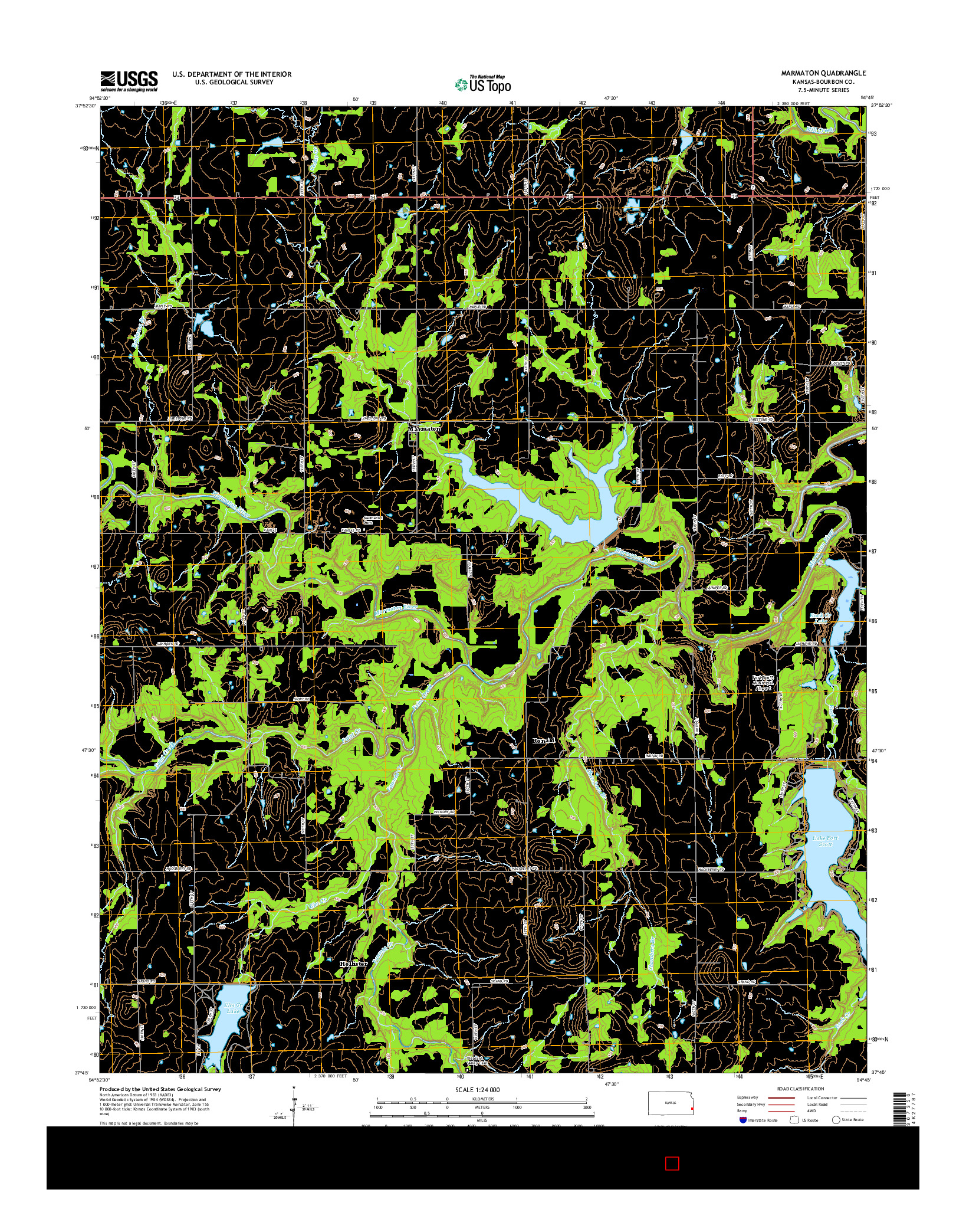 USGS US TOPO 7.5-MINUTE MAP FOR MARMATON, KS 2015