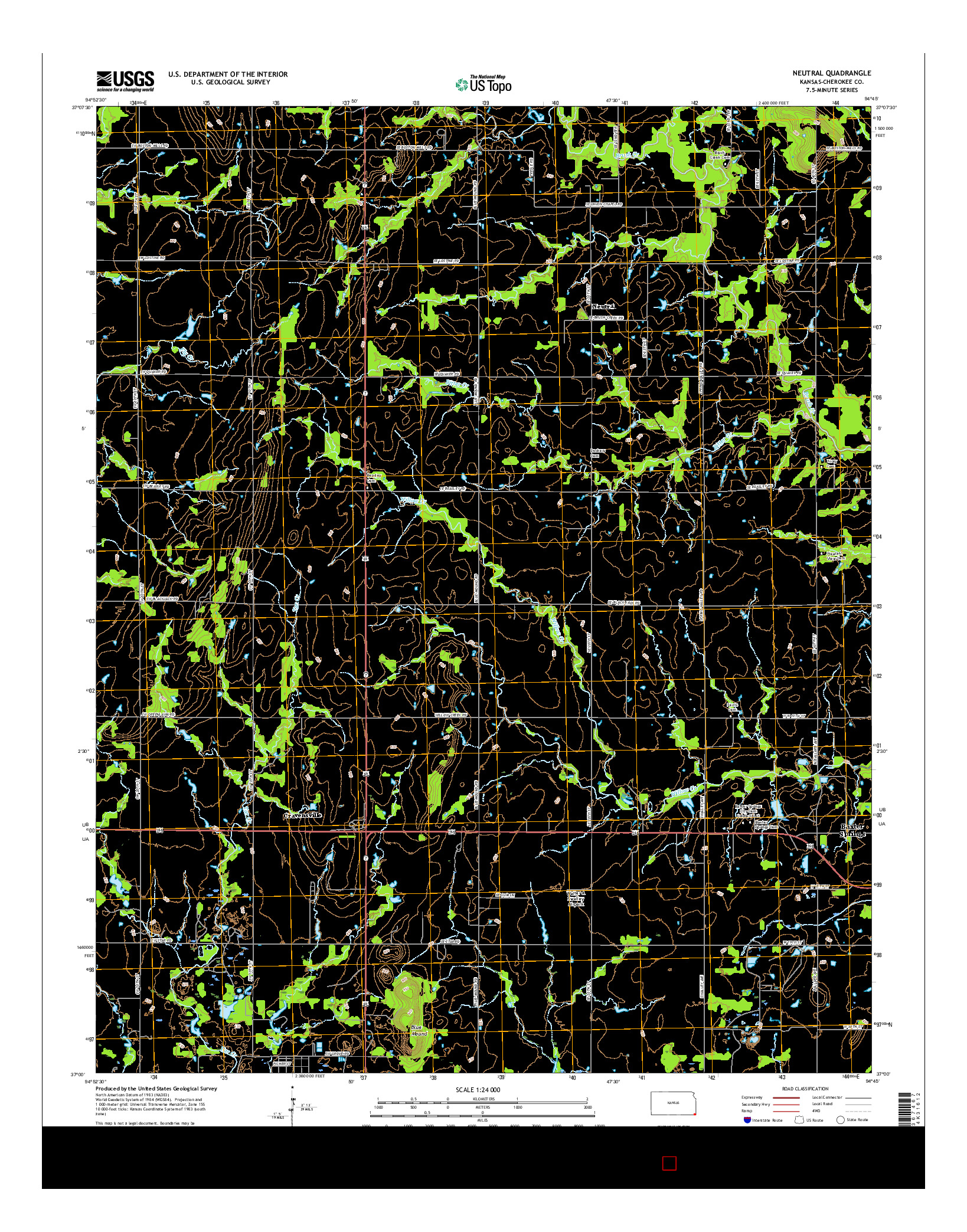 USGS US TOPO 7.5-MINUTE MAP FOR NEUTRAL, KS 2015