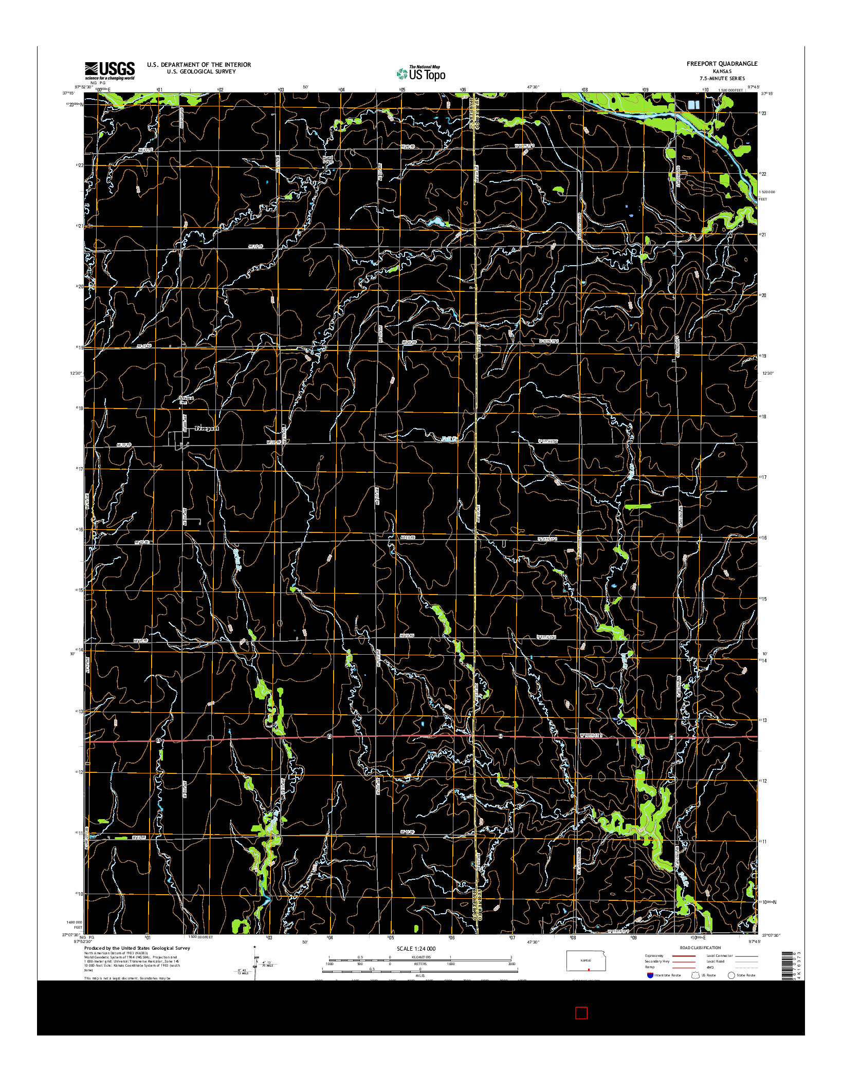 USGS US TOPO 7.5-MINUTE MAP FOR FREEPORT, KS 2015