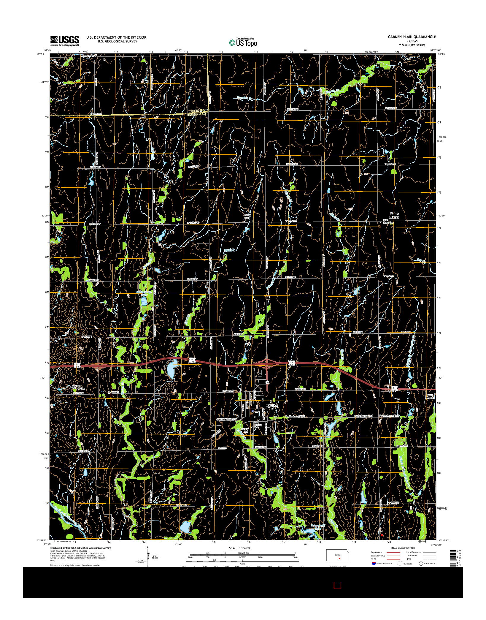 USGS US TOPO 7.5-MINUTE MAP FOR GARDEN PLAIN, KS 2015