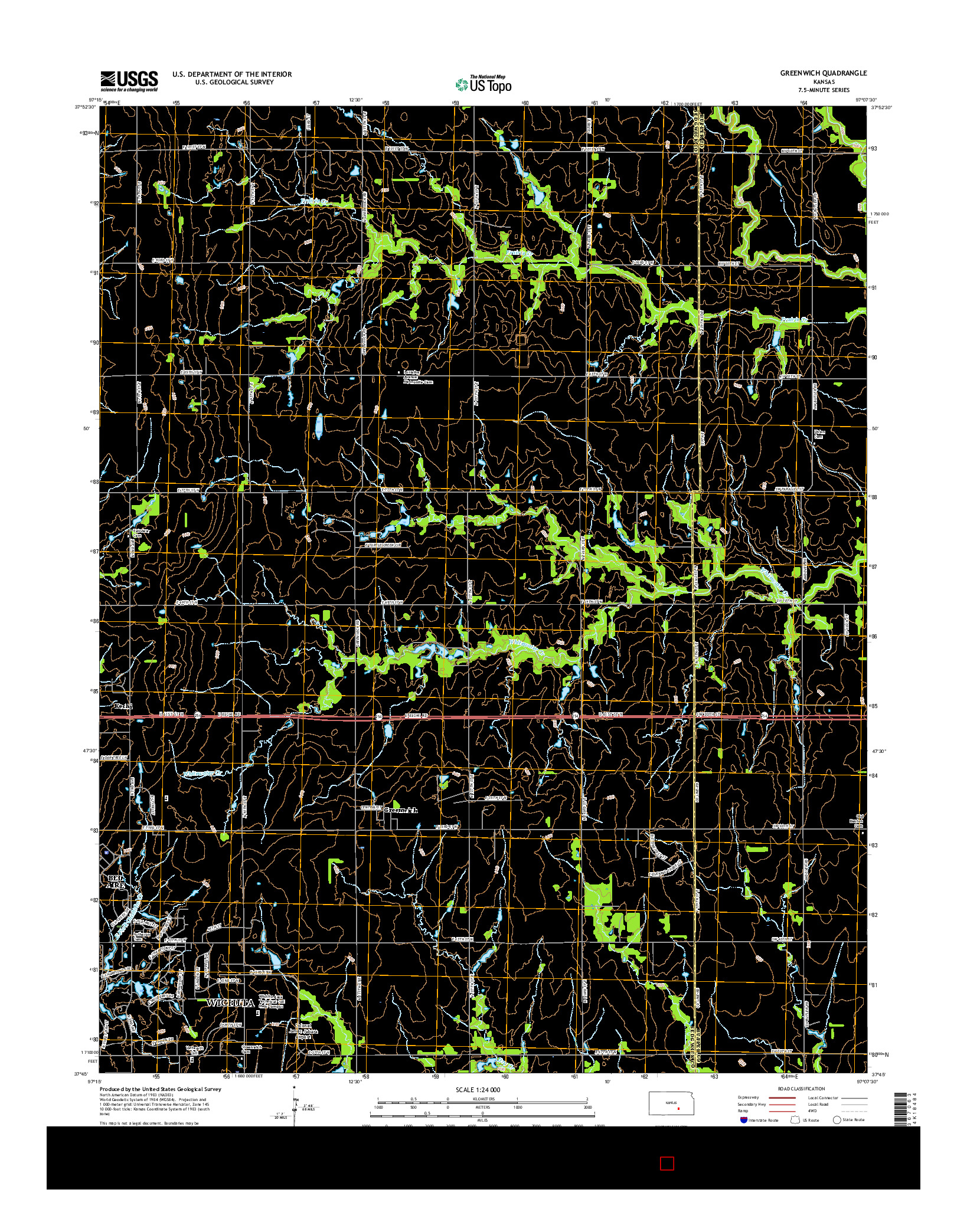 USGS US TOPO 7.5-MINUTE MAP FOR GREENWICH, KS 2015