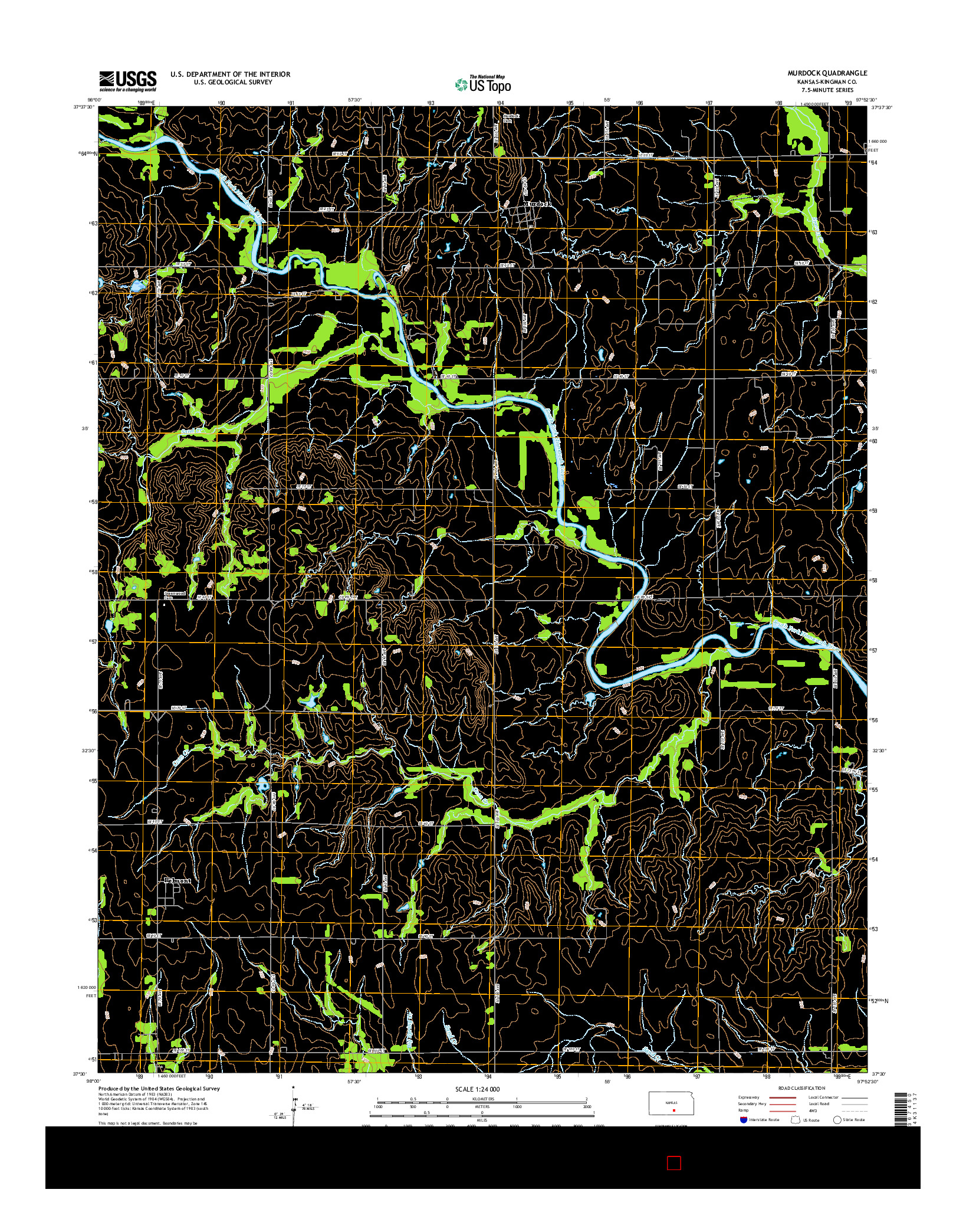 USGS US TOPO 7.5-MINUTE MAP FOR MURDOCK, KS 2015