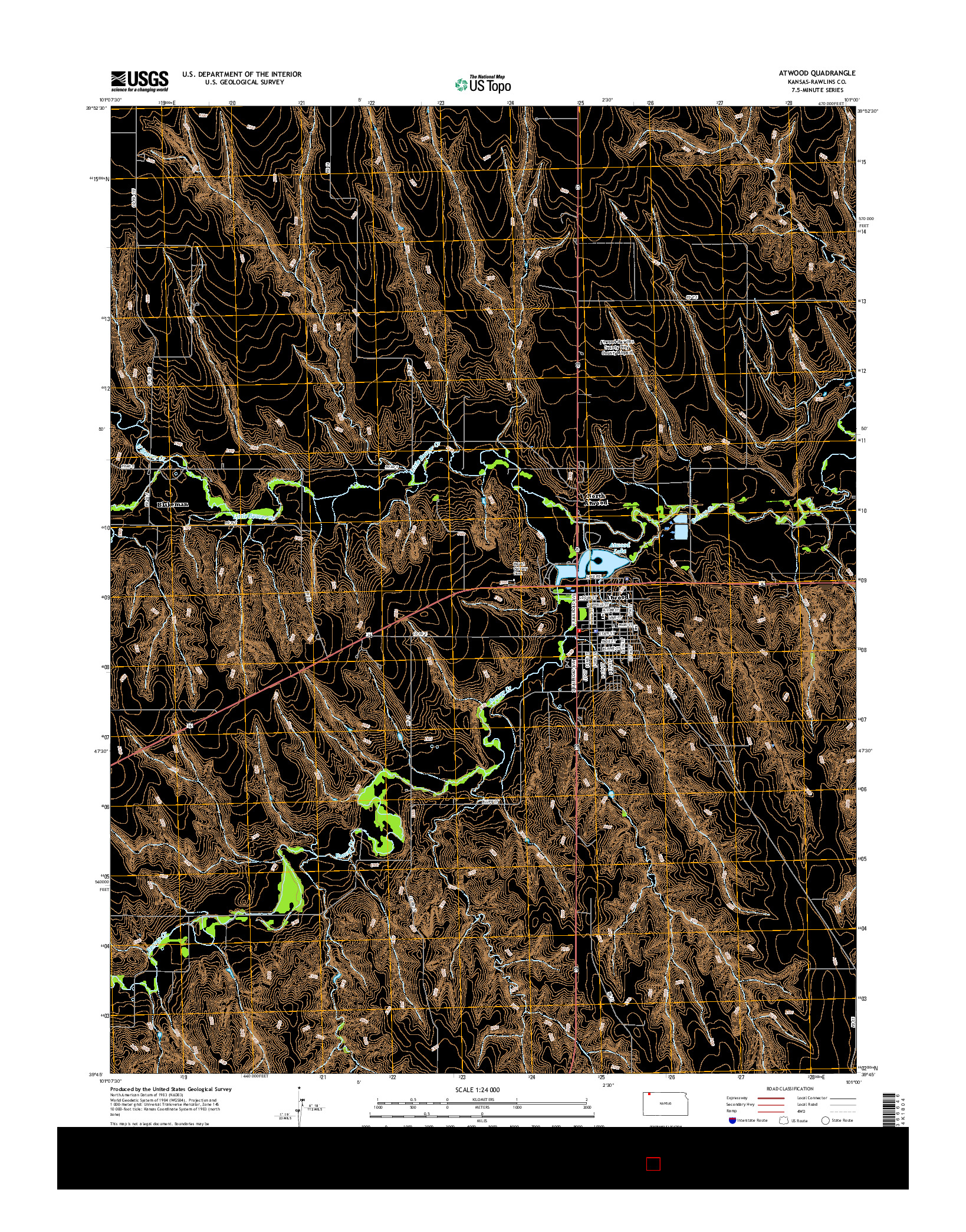 USGS US TOPO 7.5-MINUTE MAP FOR ATWOOD, KS 2015