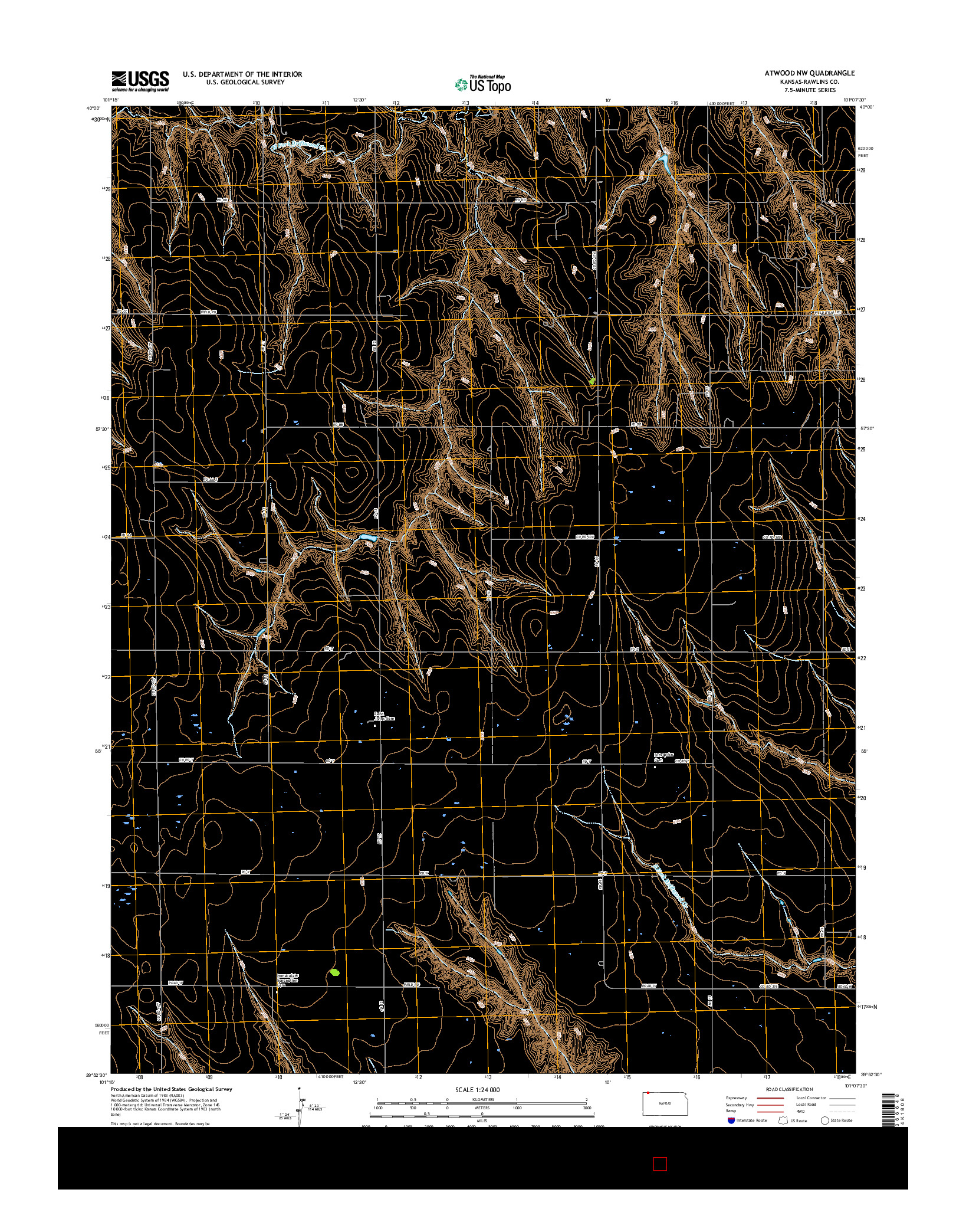 USGS US TOPO 7.5-MINUTE MAP FOR ATWOOD NW, KS 2015