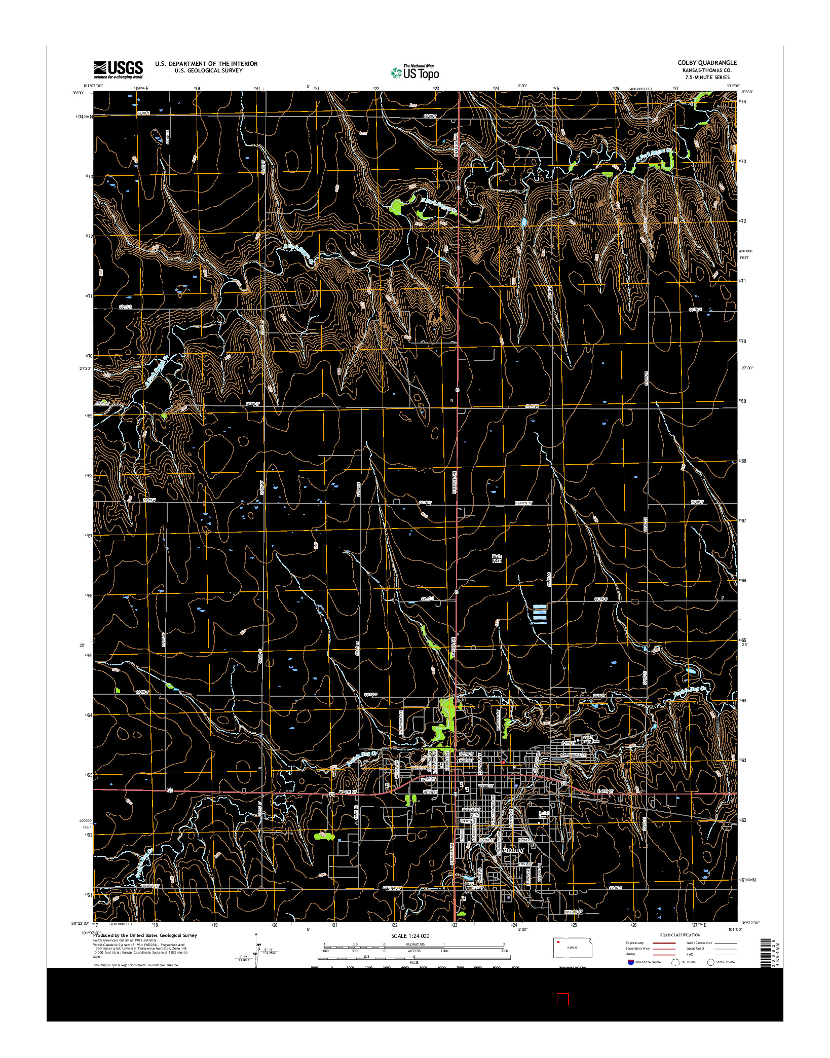 USGS US TOPO 7.5-MINUTE MAP FOR COLBY, KS 2015