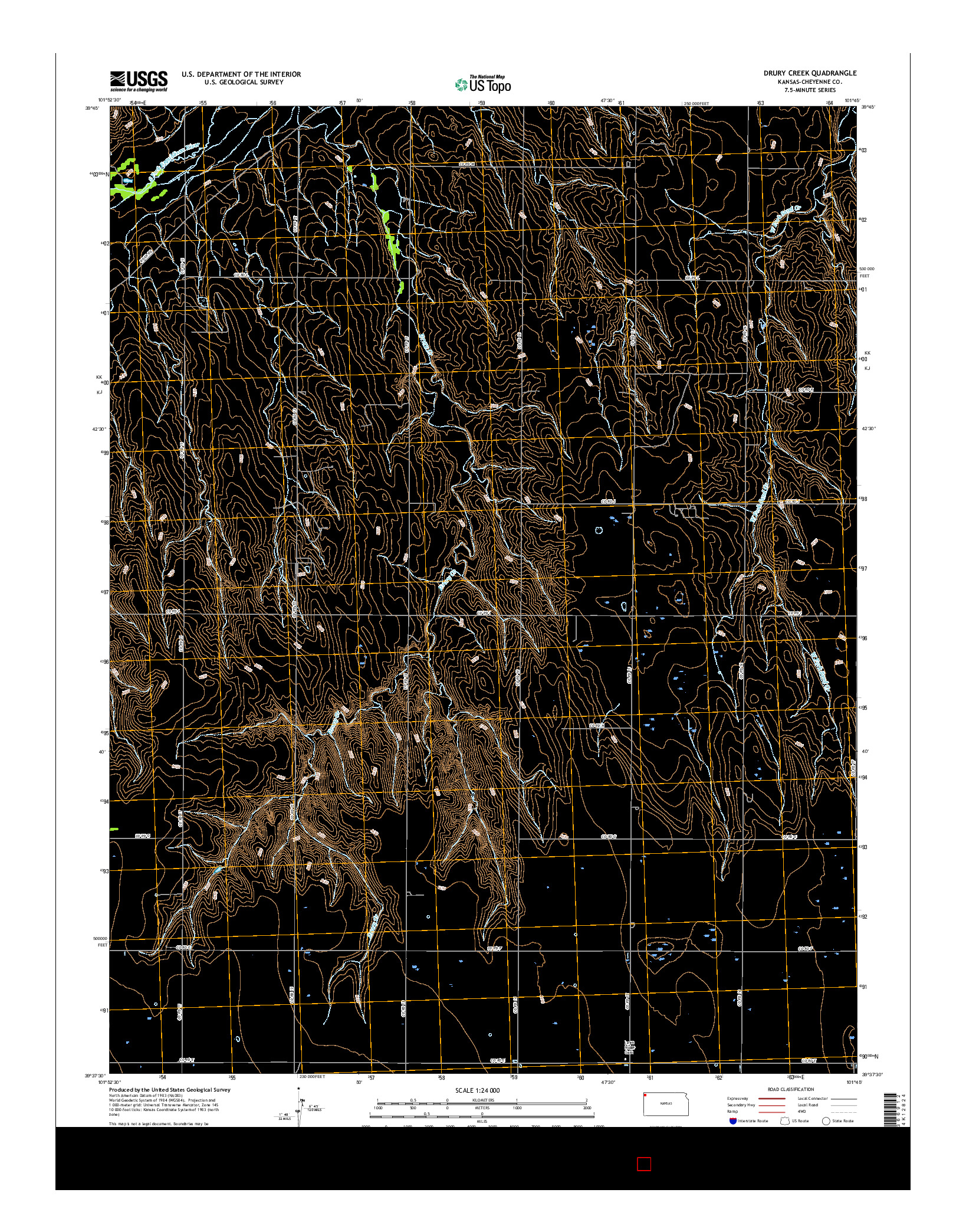USGS US TOPO 7.5-MINUTE MAP FOR DRURY CREEK, KS 2015
