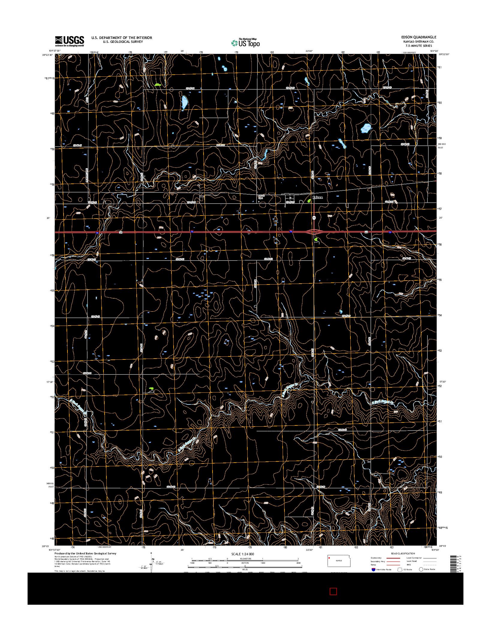 USGS US TOPO 7.5-MINUTE MAP FOR EDSON, KS 2015
