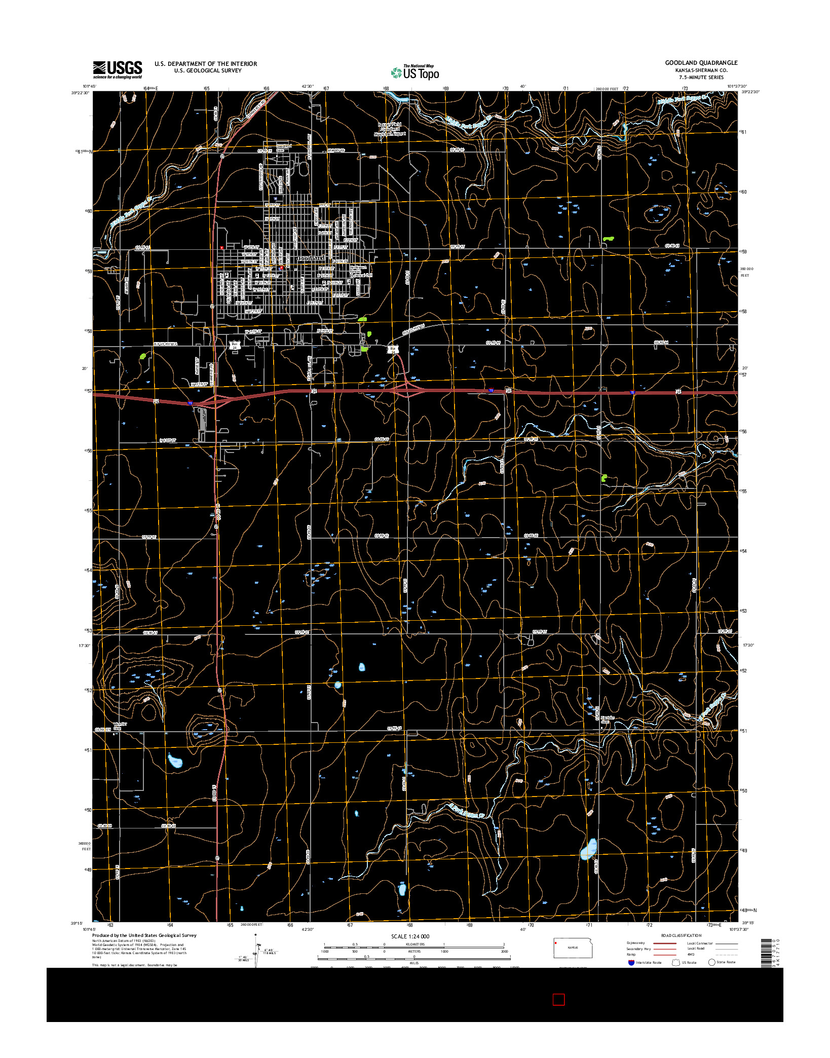 USGS US TOPO 7.5-MINUTE MAP FOR GOODLAND, KS 2015