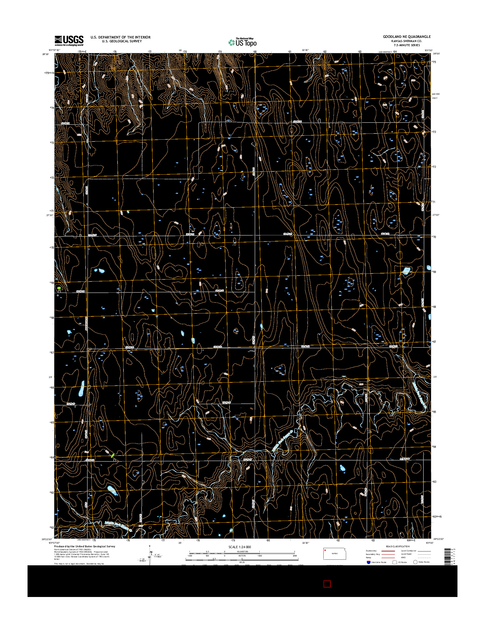 USGS US TOPO 7.5-MINUTE MAP FOR GOODLAND NE, KS 2015