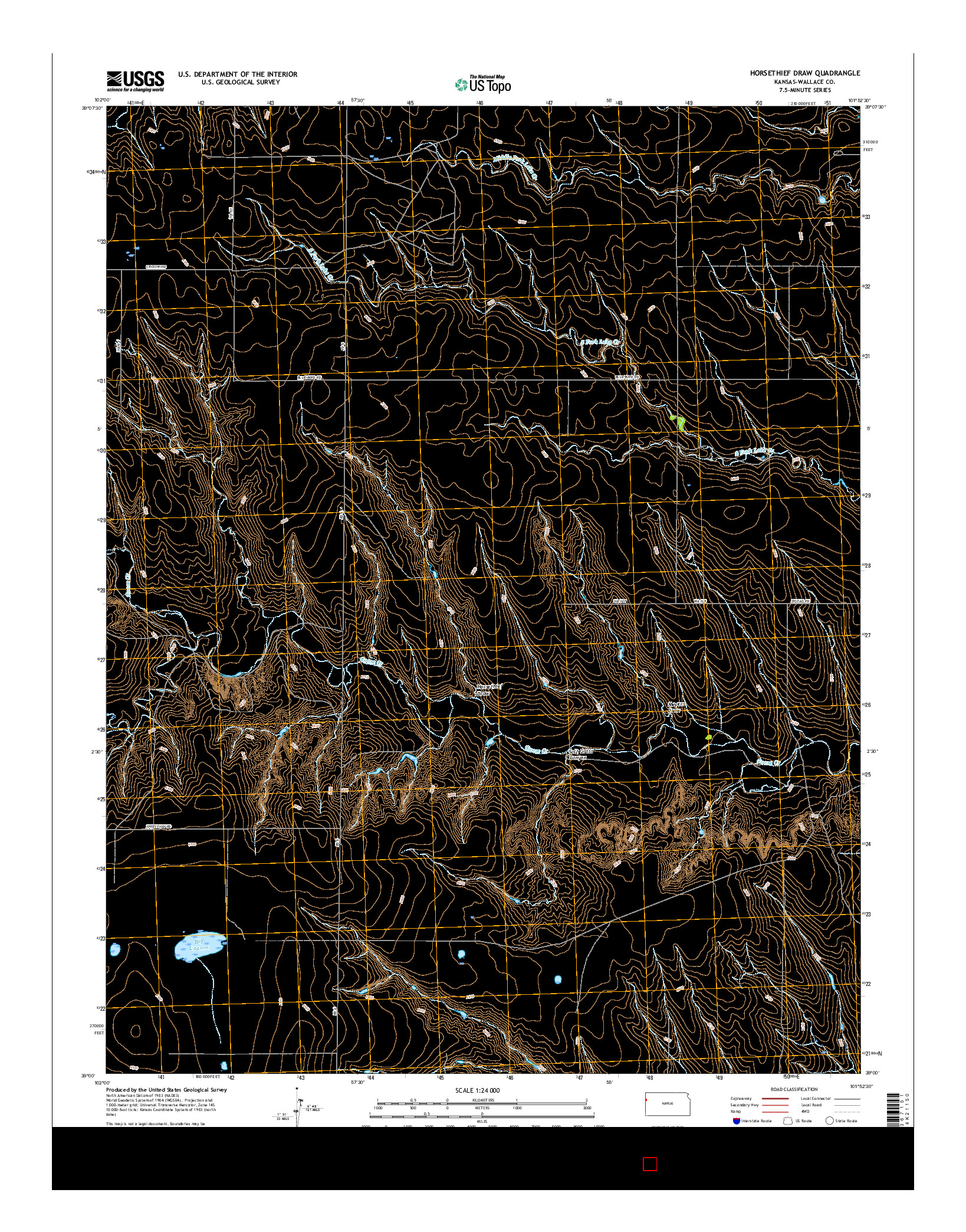 USGS US TOPO 7.5-MINUTE MAP FOR HORSETHIEF DRAW, KS 2015