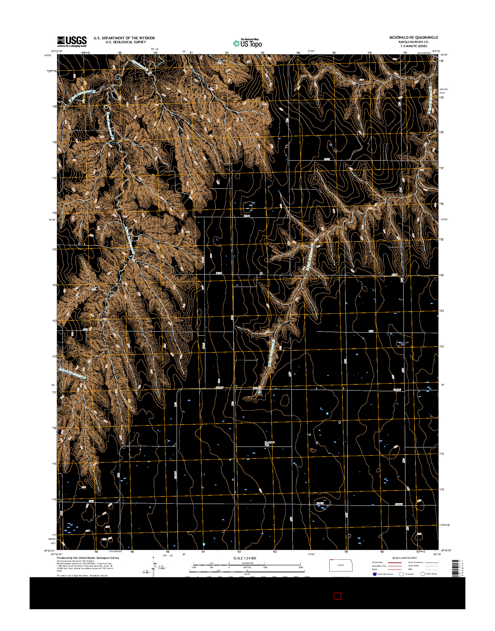 USGS US TOPO 7.5-MINUTE MAP FOR MCDONALD NE, KS 2015