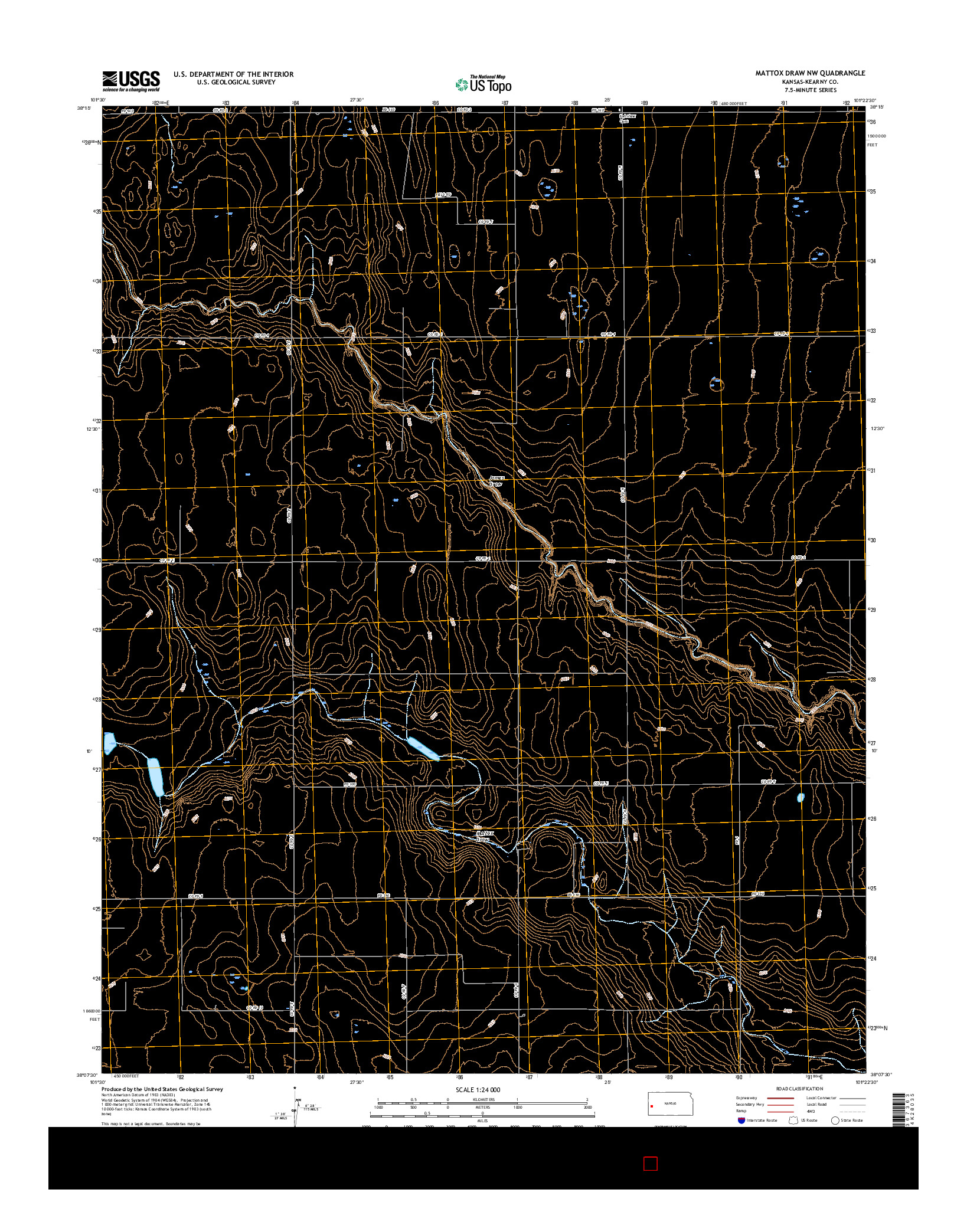 USGS US TOPO 7.5-MINUTE MAP FOR MATTOX DRAW NW, KS 2015