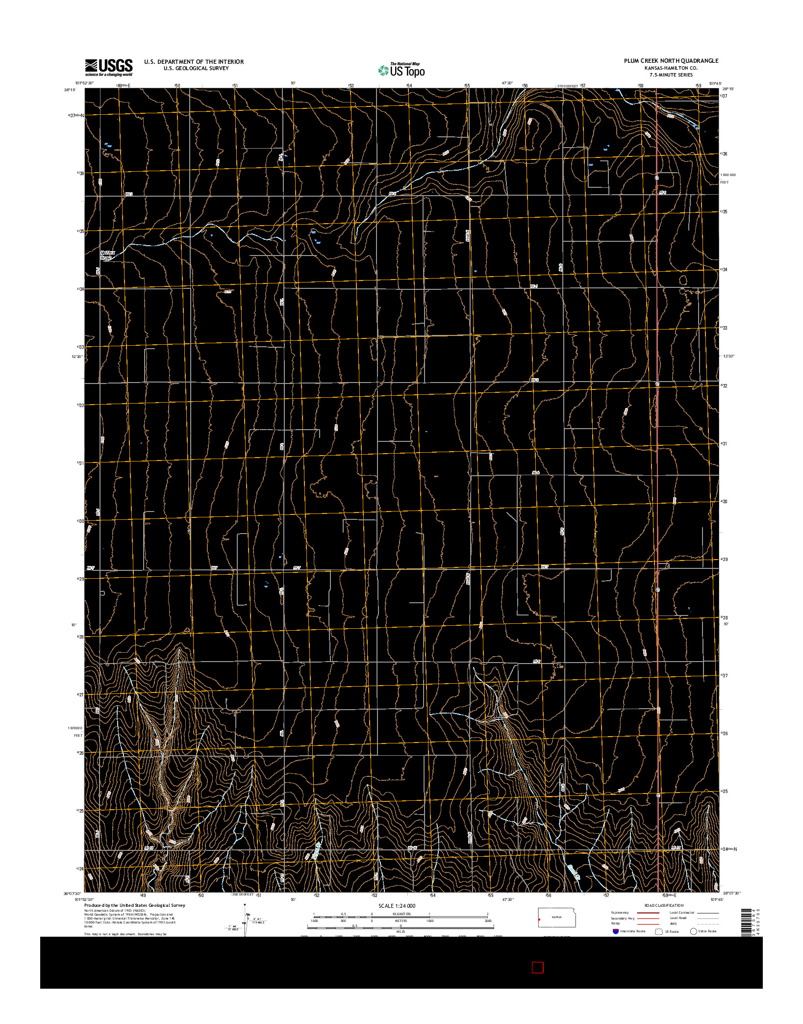 USGS US TOPO 7.5-MINUTE MAP FOR PLUM CREEK NORTH, KS 2015