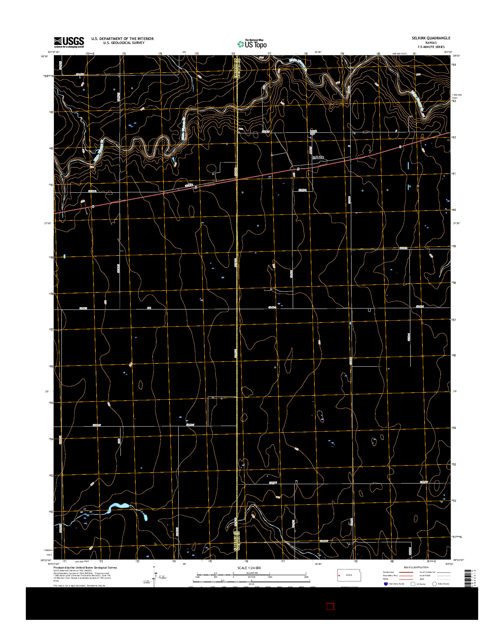 USGS US TOPO 7.5-MINUTE MAP FOR SELKIRK, KS 2015