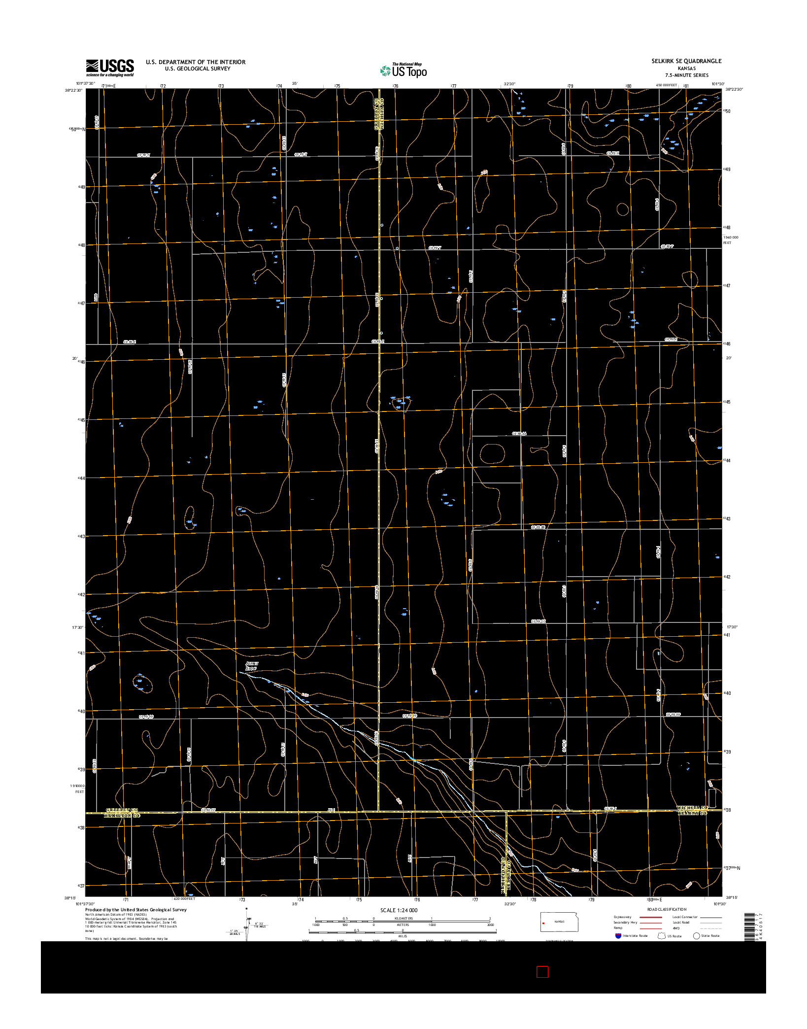 USGS US TOPO 7.5-MINUTE MAP FOR SELKIRK SE, KS 2015