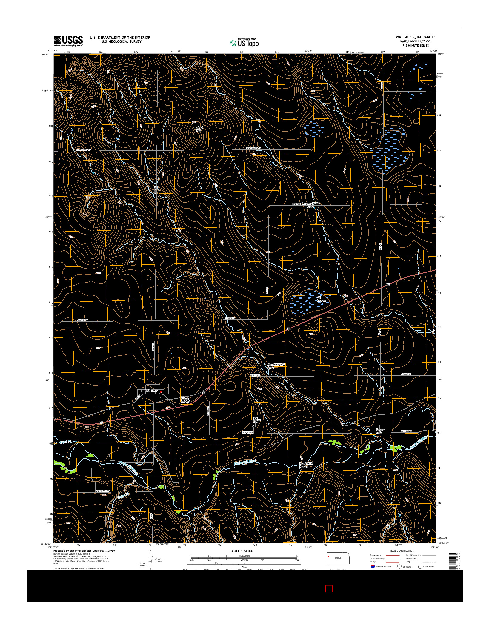 USGS US TOPO 7.5-MINUTE MAP FOR WALLACE, KS 2015