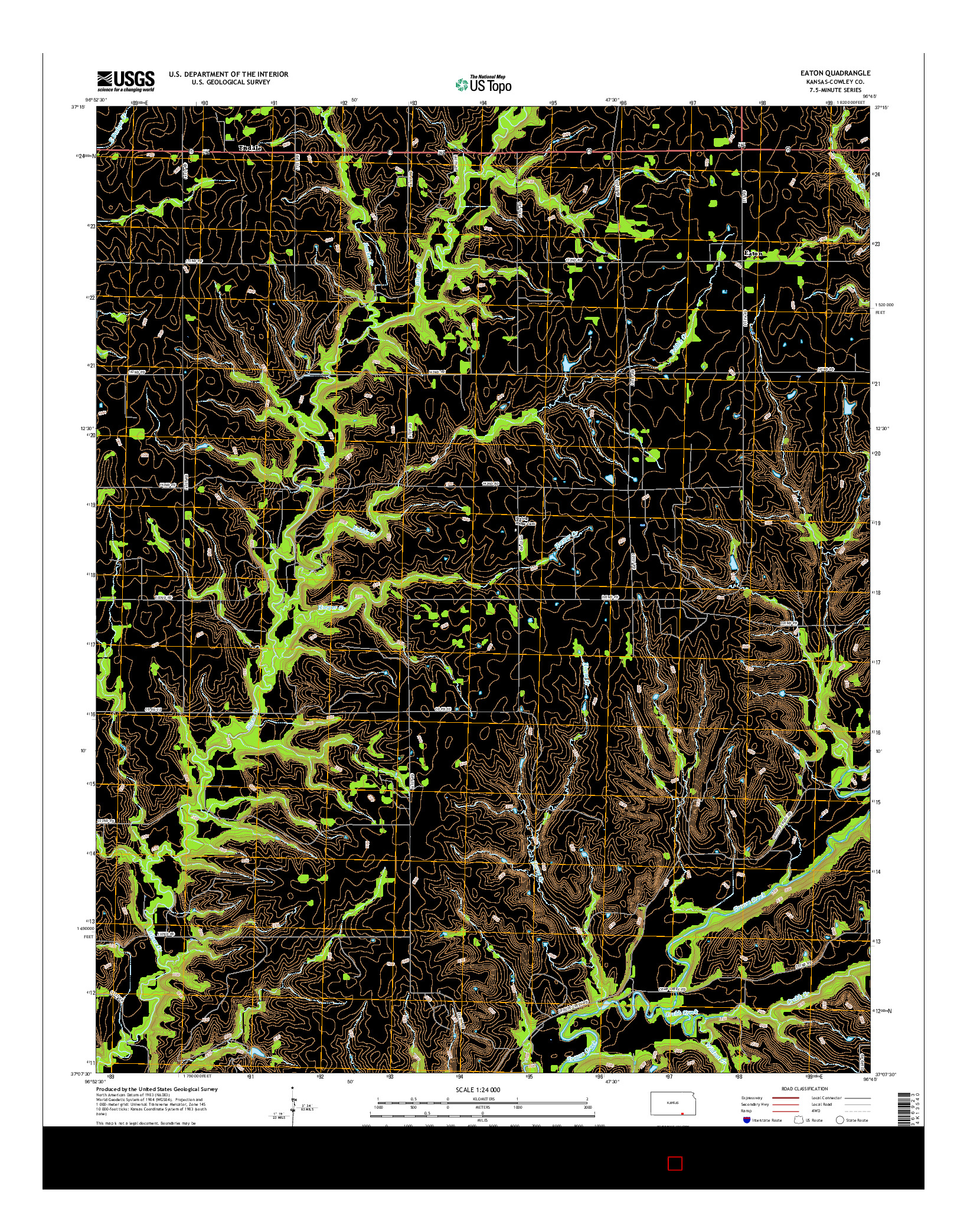 USGS US TOPO 7.5-MINUTE MAP FOR EATON, KS 2015