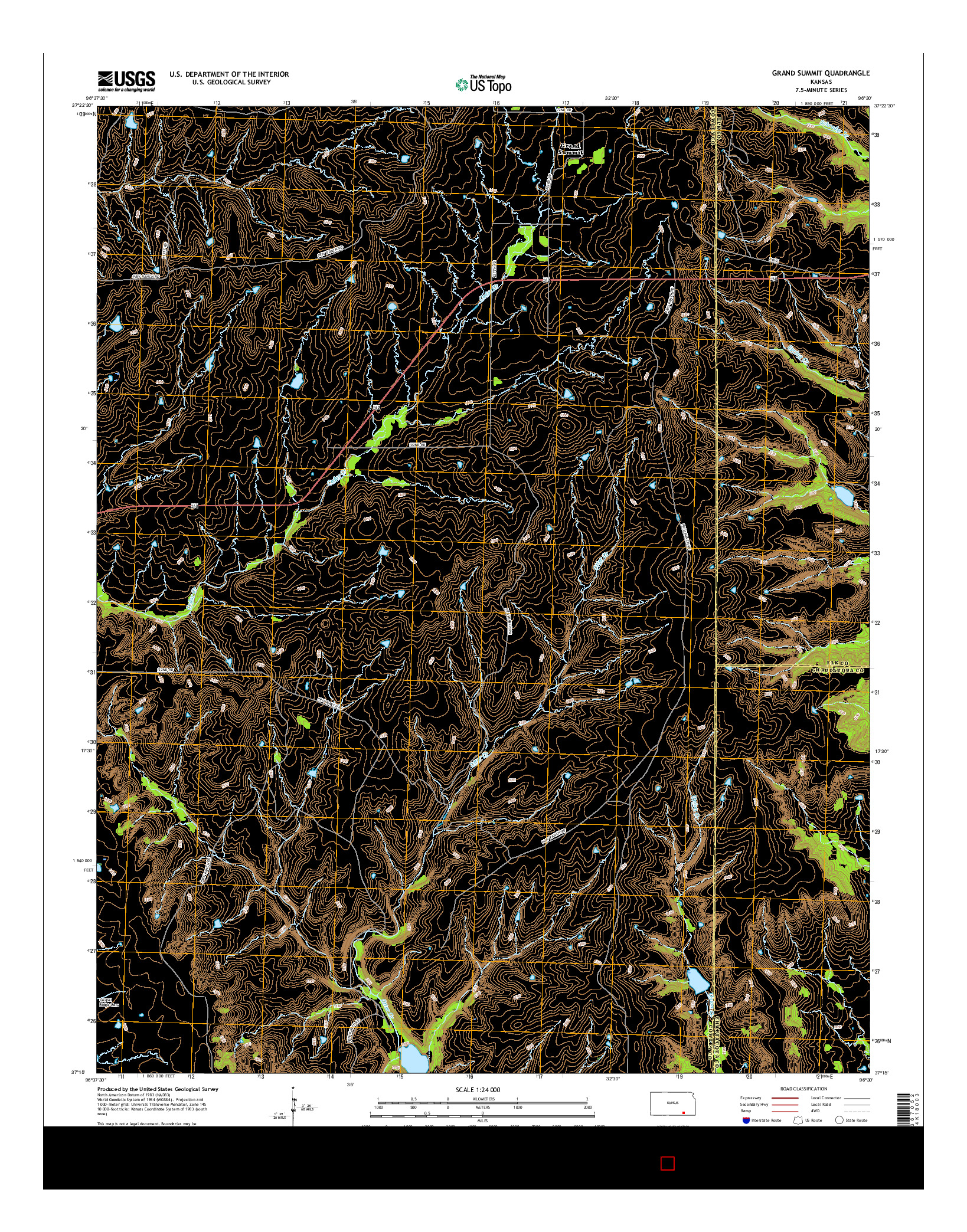 USGS US TOPO 7.5-MINUTE MAP FOR GRAND SUMMIT, KS 2015