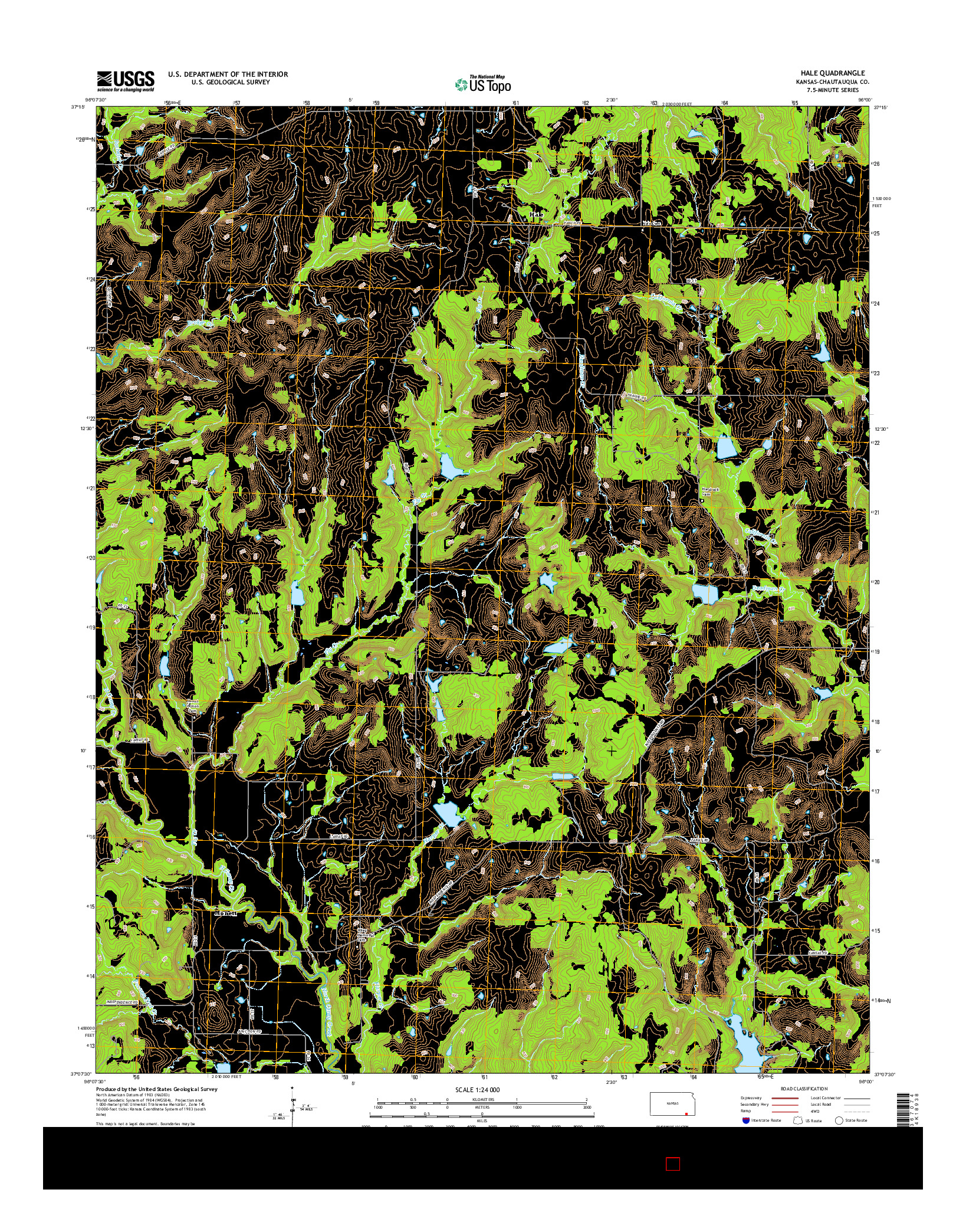 USGS US TOPO 7.5-MINUTE MAP FOR HALE, KS 2015