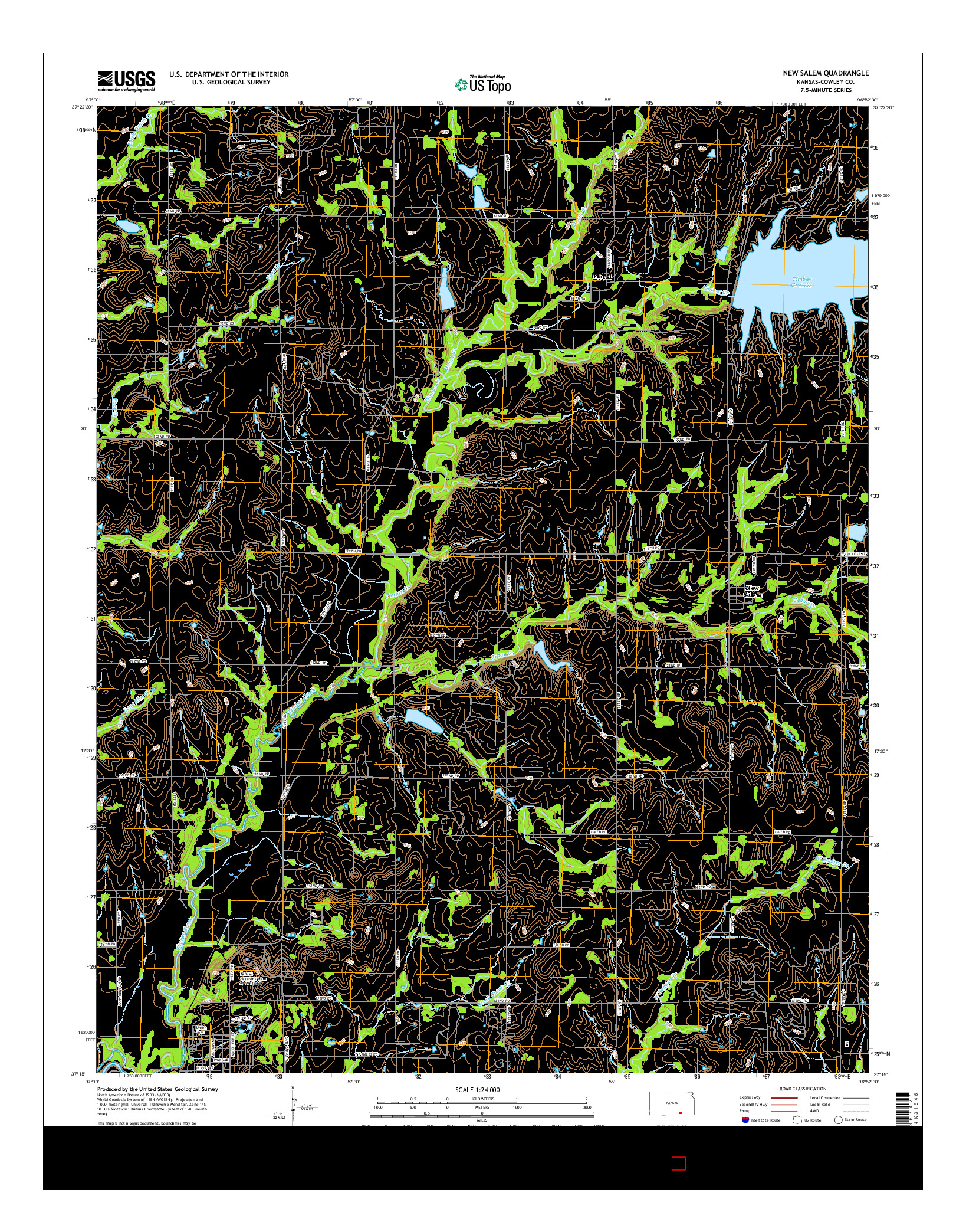 USGS US TOPO 7.5-MINUTE MAP FOR NEW SALEM, KS 2015