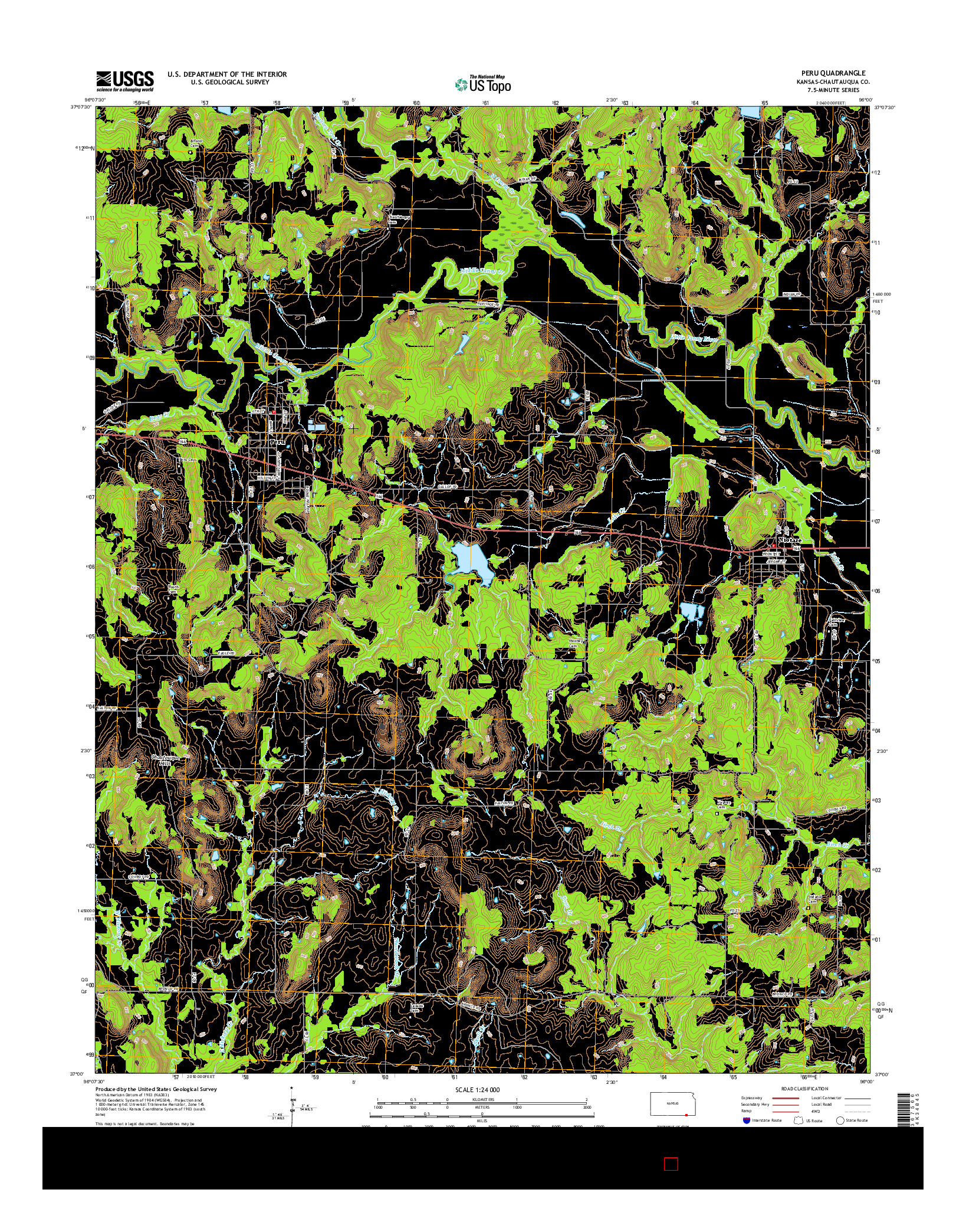 USGS US TOPO 7.5-MINUTE MAP FOR PERU, KS 2015