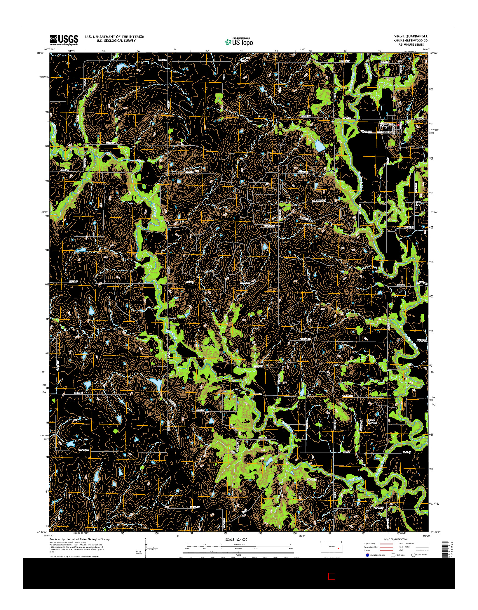 USGS US TOPO 7.5-MINUTE MAP FOR VIRGIL, KS 2015