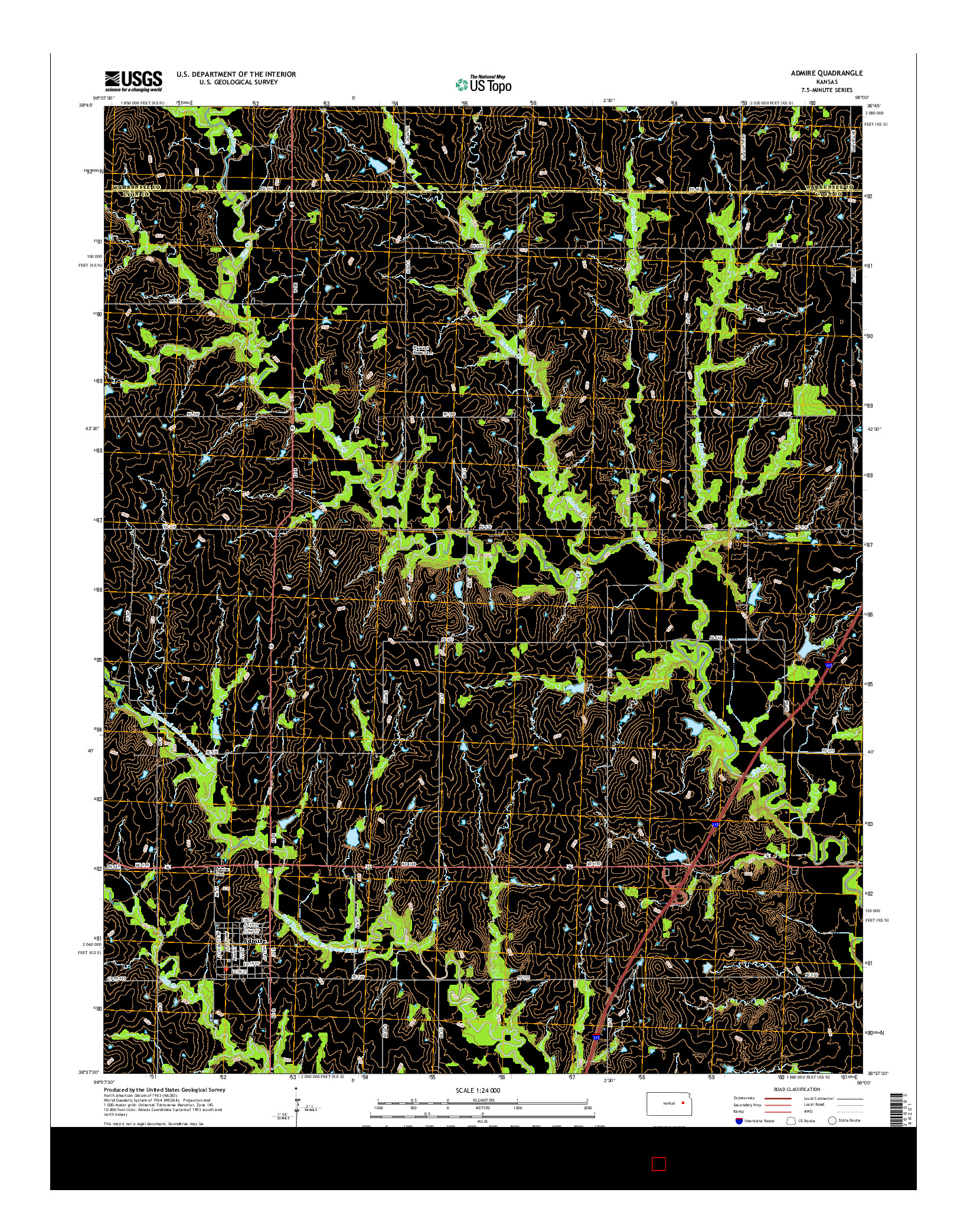 USGS US TOPO 7.5-MINUTE MAP FOR ADMIRE, KS 2015