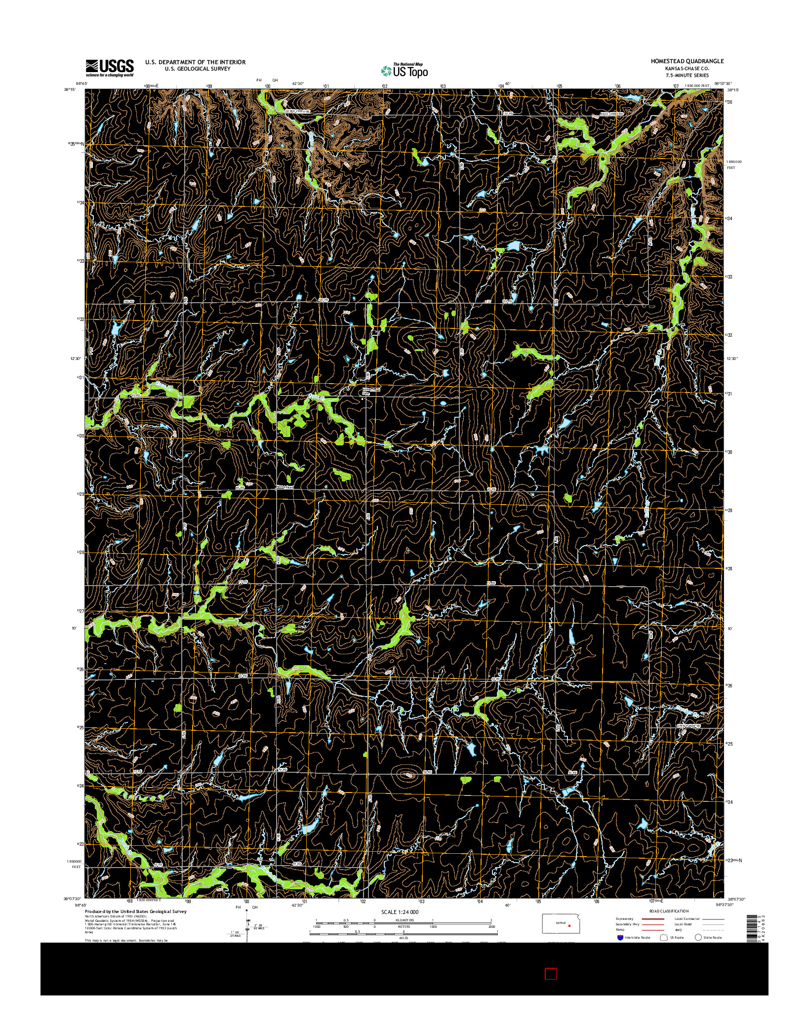 USGS US TOPO 7.5-MINUTE MAP FOR HOMESTEAD, KS 2015