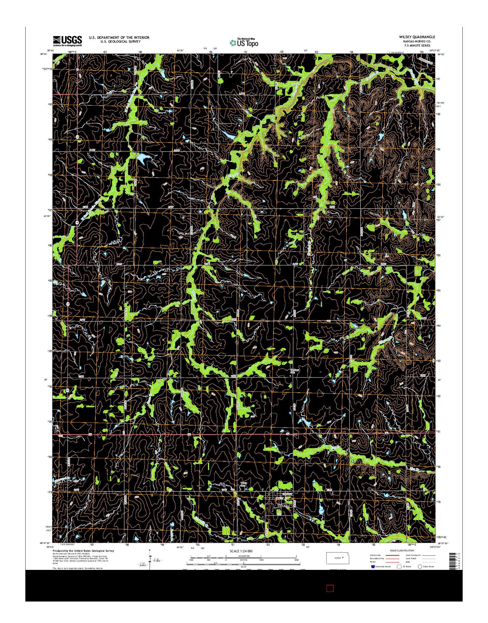 USGS US TOPO 7.5-MINUTE MAP FOR WILSEY, KS 2015