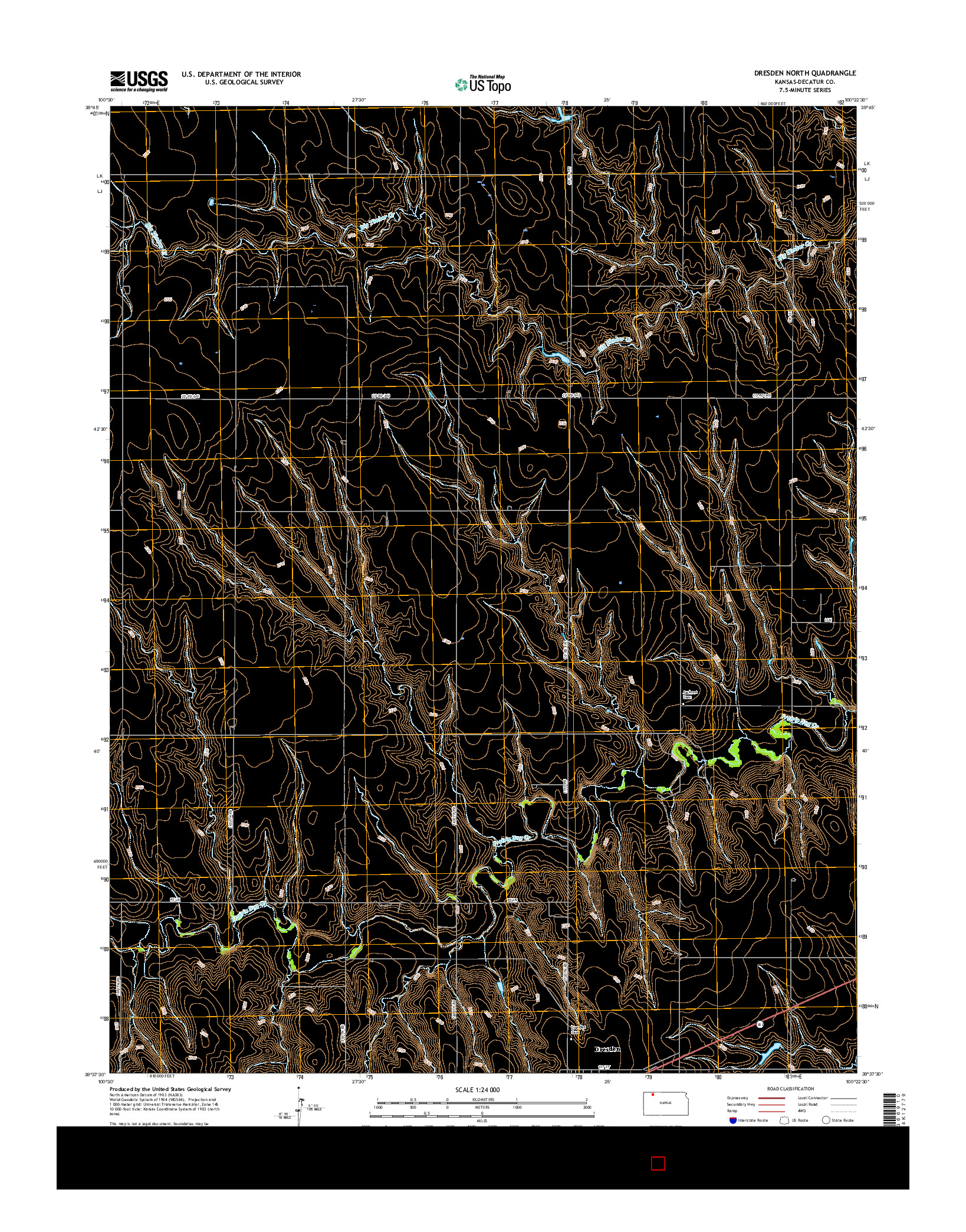 USGS US TOPO 7.5-MINUTE MAP FOR DRESDEN NORTH, KS 2015