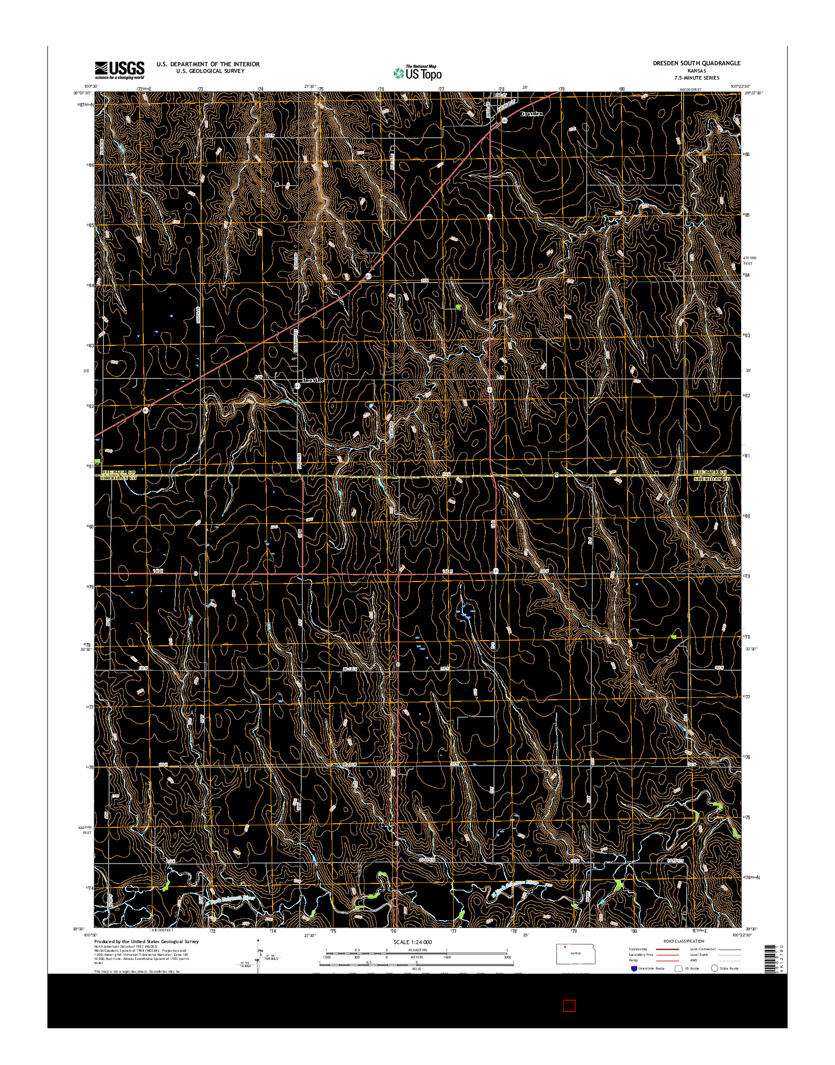 USGS US TOPO 7.5-MINUTE MAP FOR DRESDEN SOUTH, KS 2015