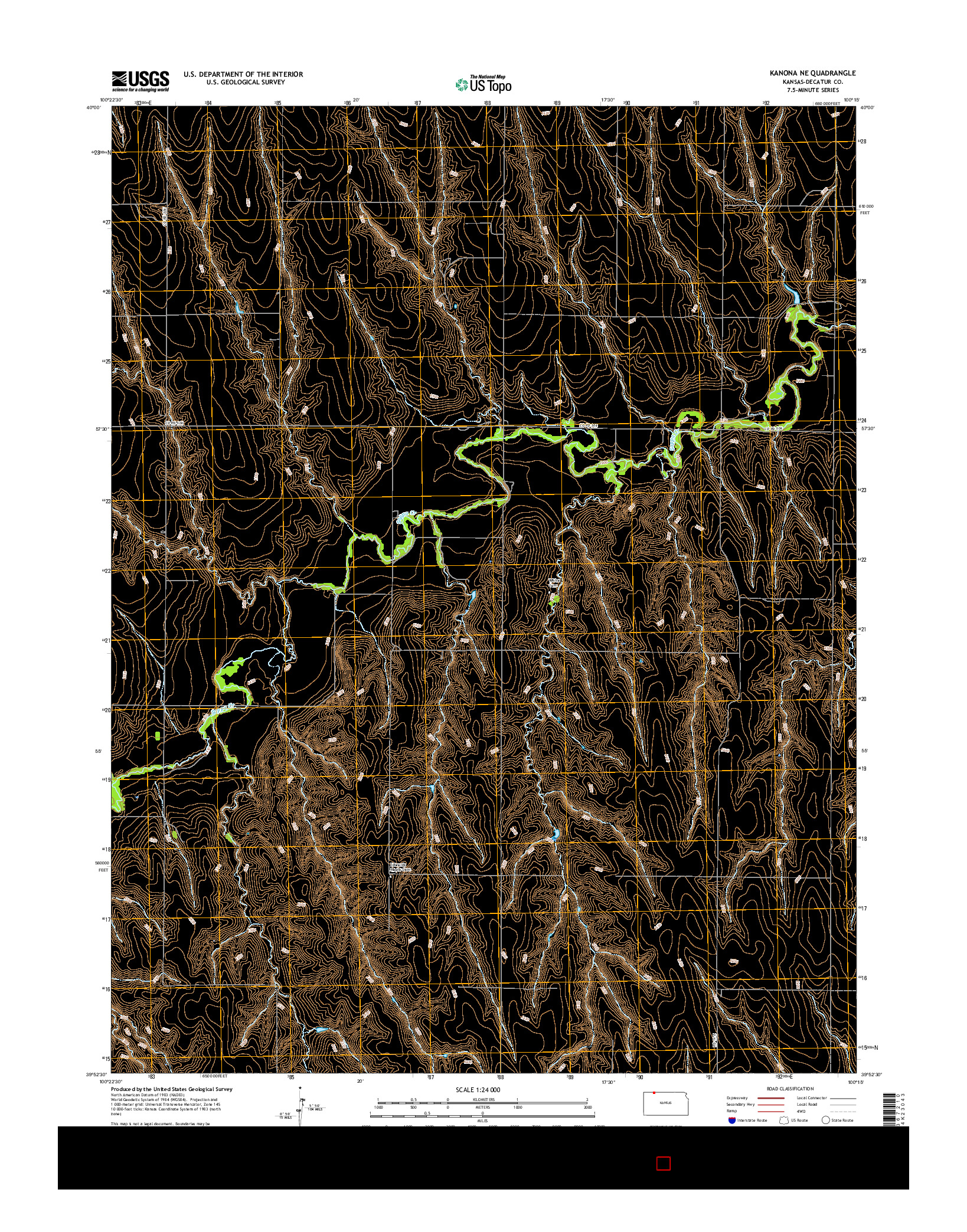 USGS US TOPO 7.5-MINUTE MAP FOR KANONA NE, KS 2015