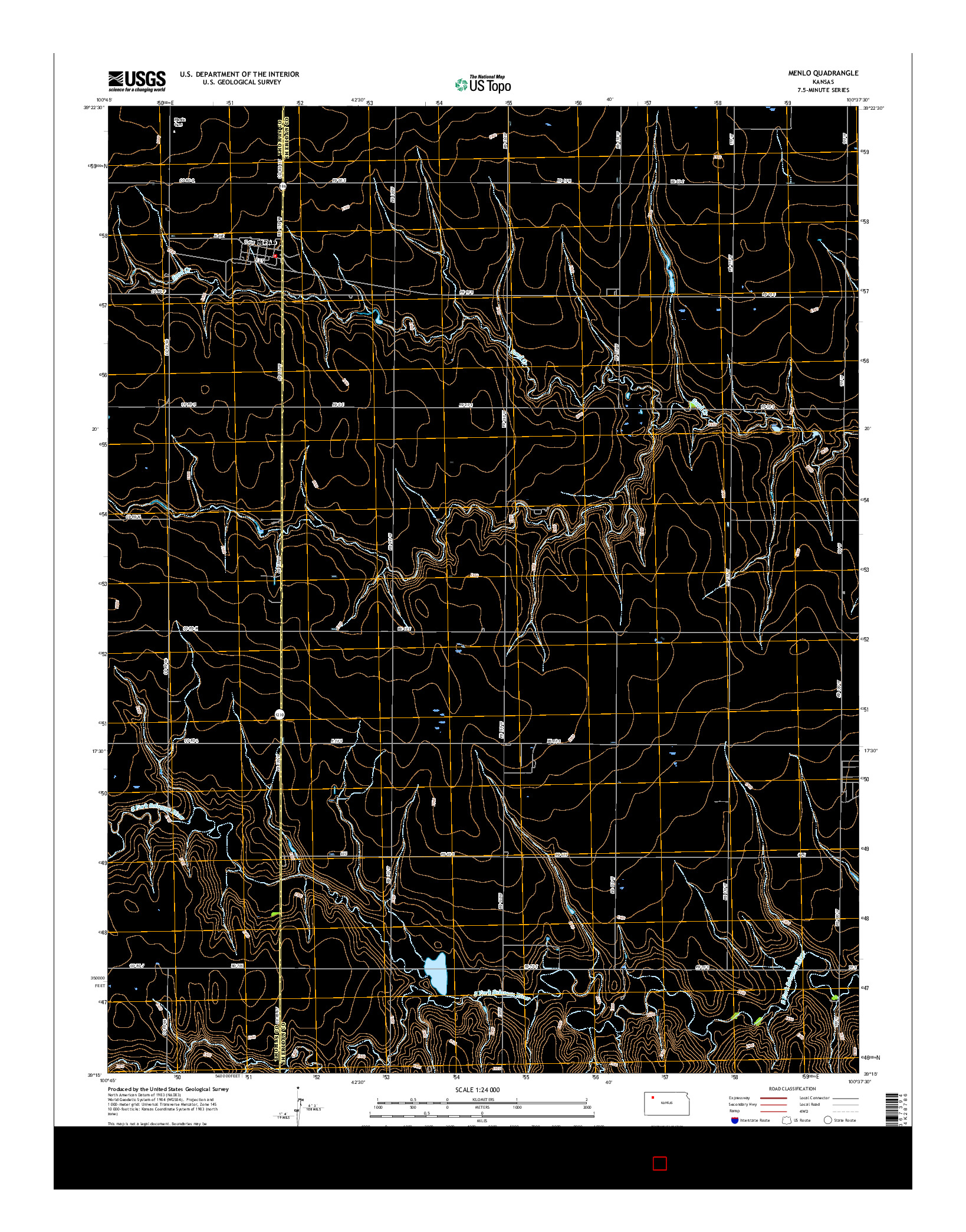 USGS US TOPO 7.5-MINUTE MAP FOR MENLO, KS 2015