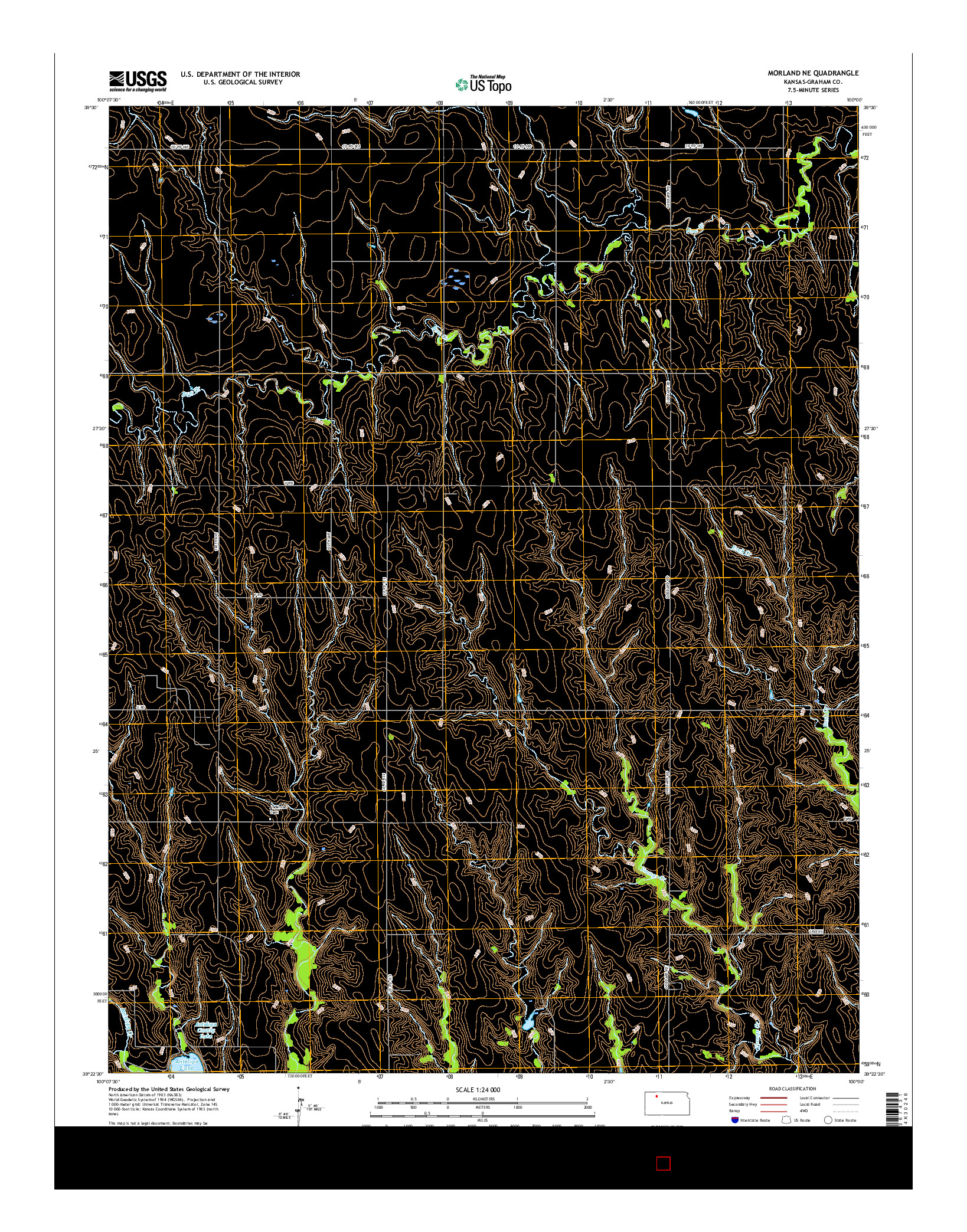 USGS US TOPO 7.5-MINUTE MAP FOR MORLAND NE, KS 2015