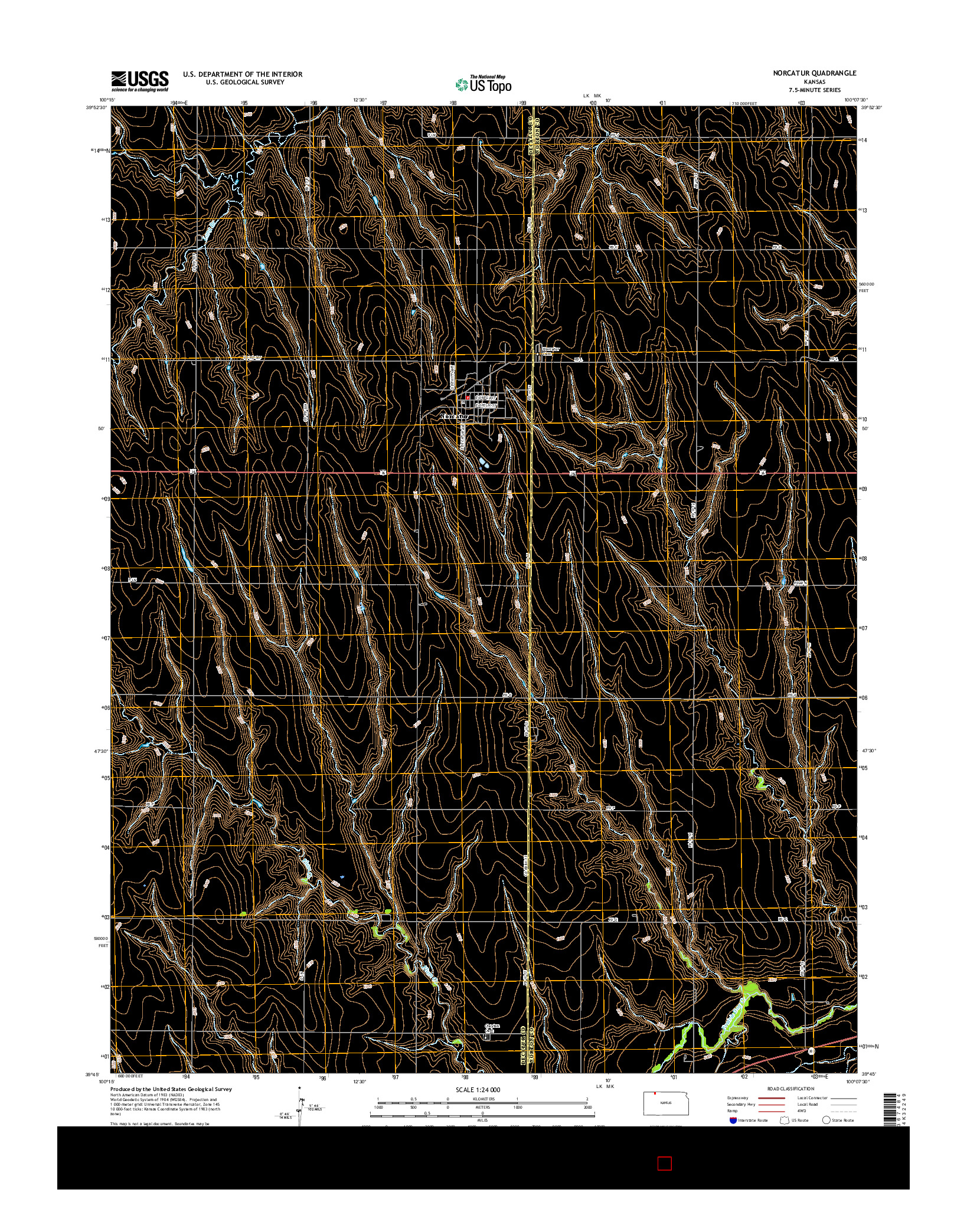 USGS US TOPO 7.5-MINUTE MAP FOR NORCATUR, KS 2015