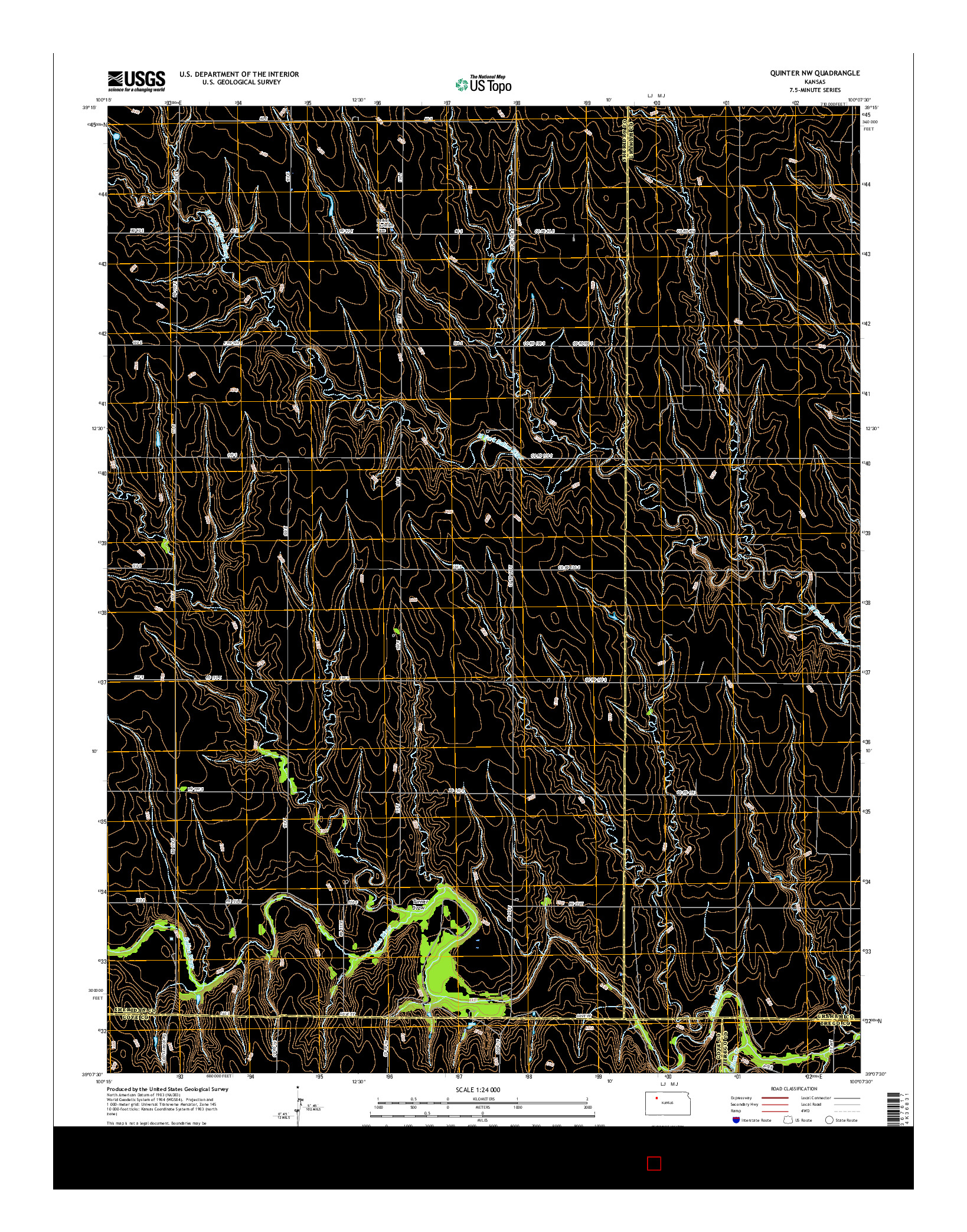 USGS US TOPO 7.5-MINUTE MAP FOR QUINTER NW, KS 2015