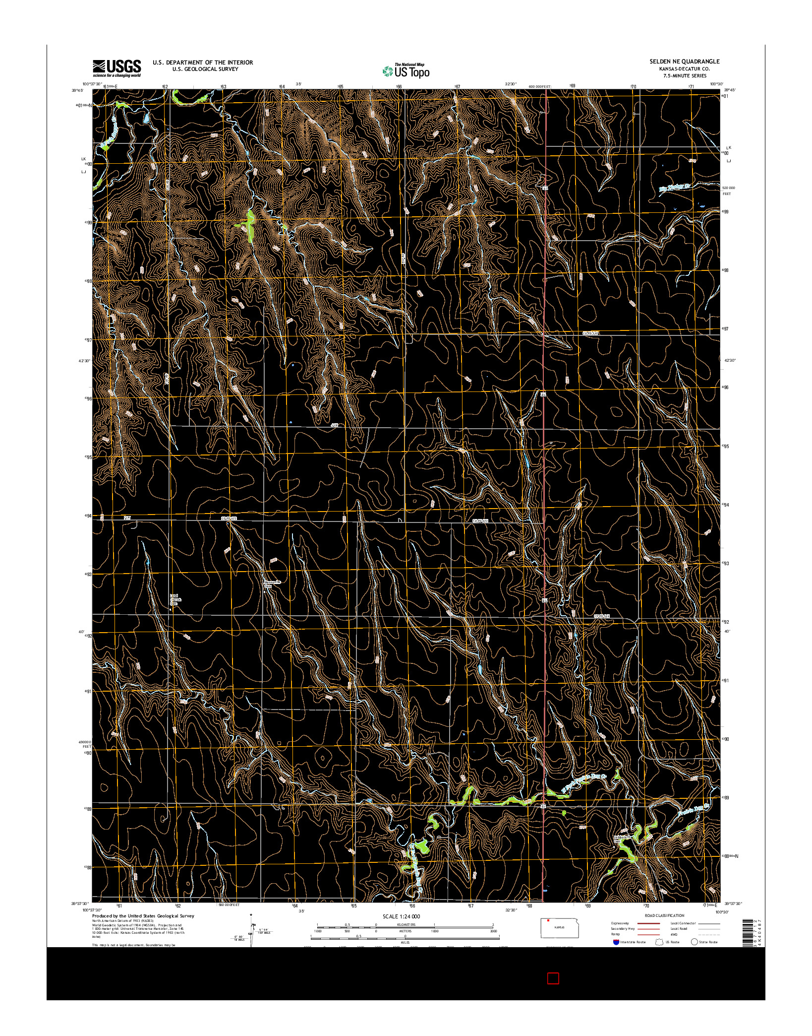 USGS US TOPO 7.5-MINUTE MAP FOR SELDEN NE, KS 2015