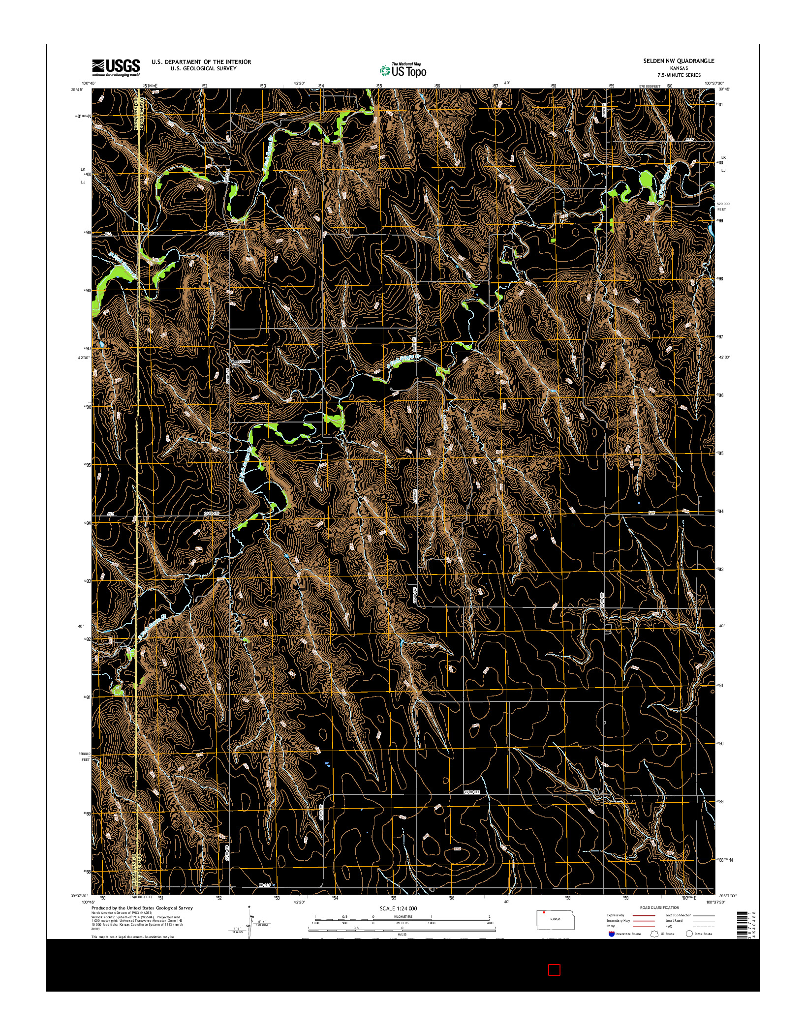 USGS US TOPO 7.5-MINUTE MAP FOR SELDEN NW, KS 2015