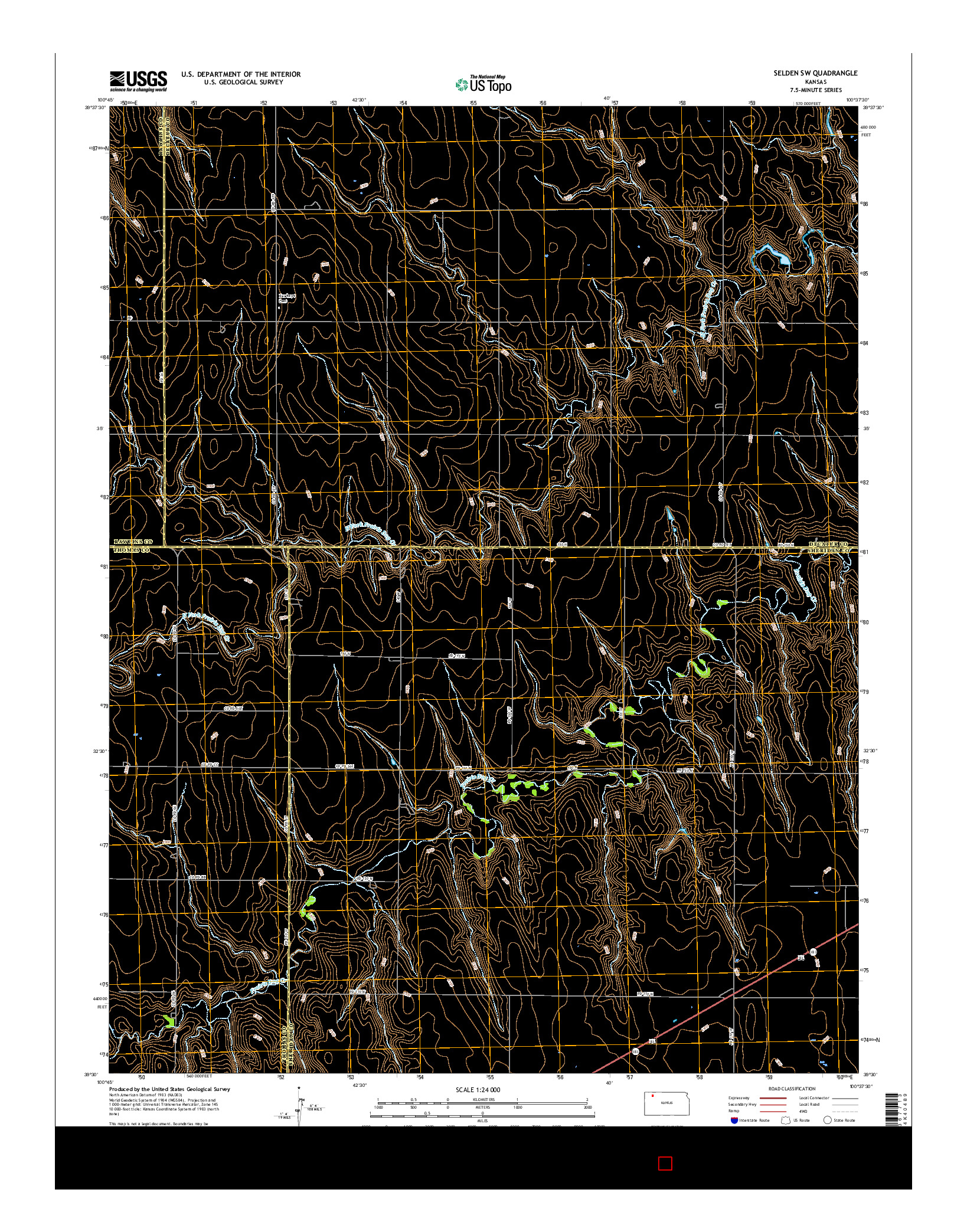 USGS US TOPO 7.5-MINUTE MAP FOR SELDEN SW, KS 2015